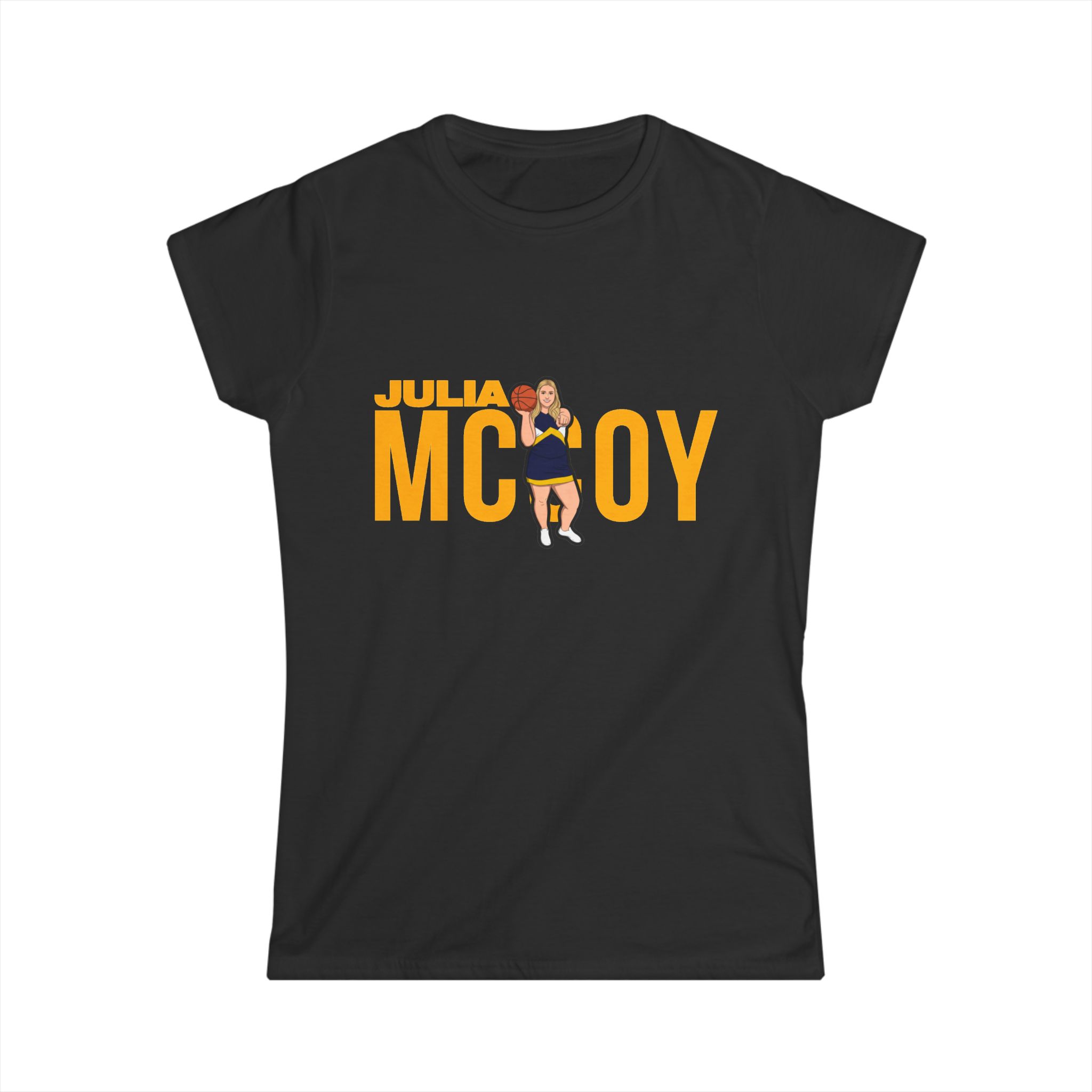 Women's Softstyle Tee — character_player_name in Black