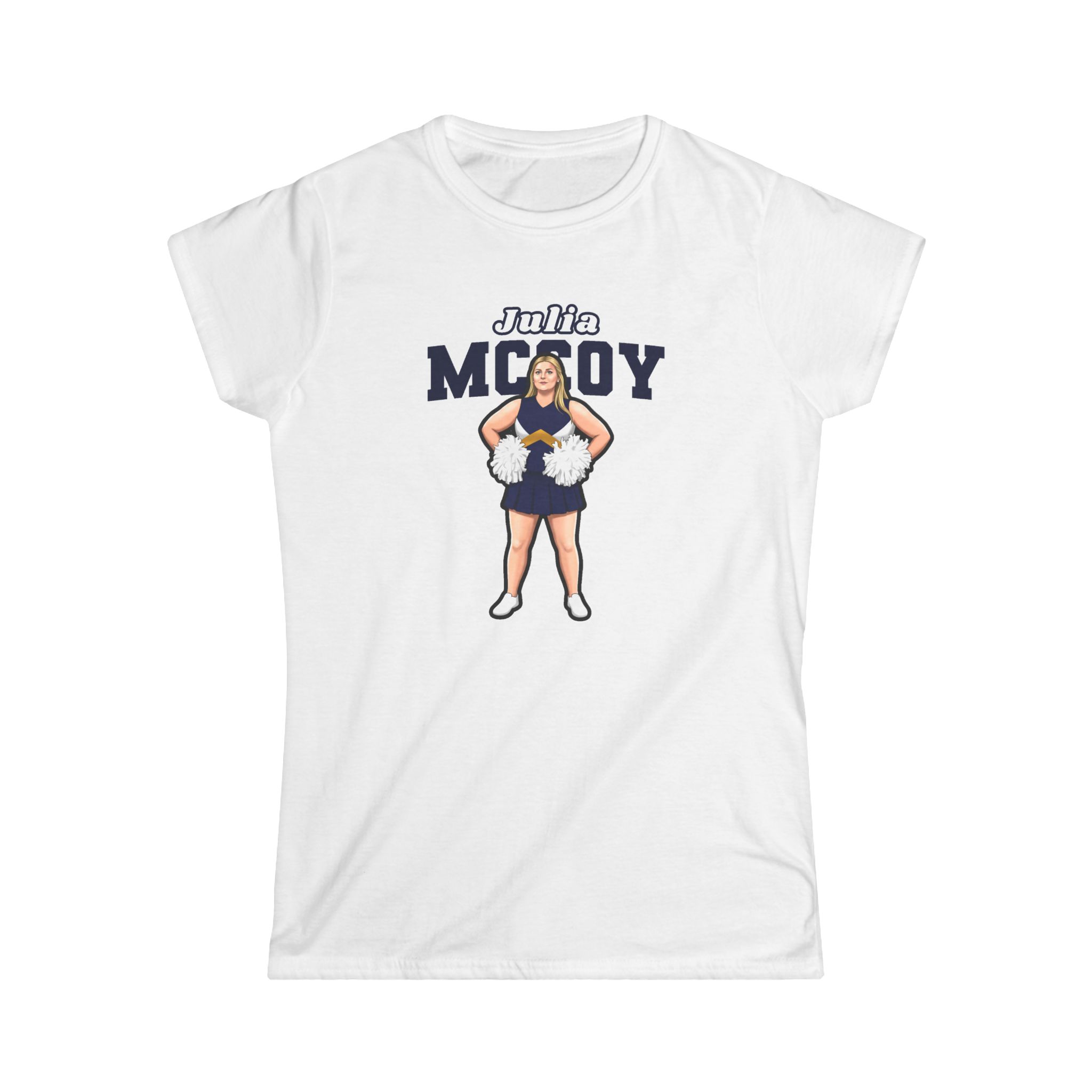 Women's Softstyle Tee — character_name_arch in White