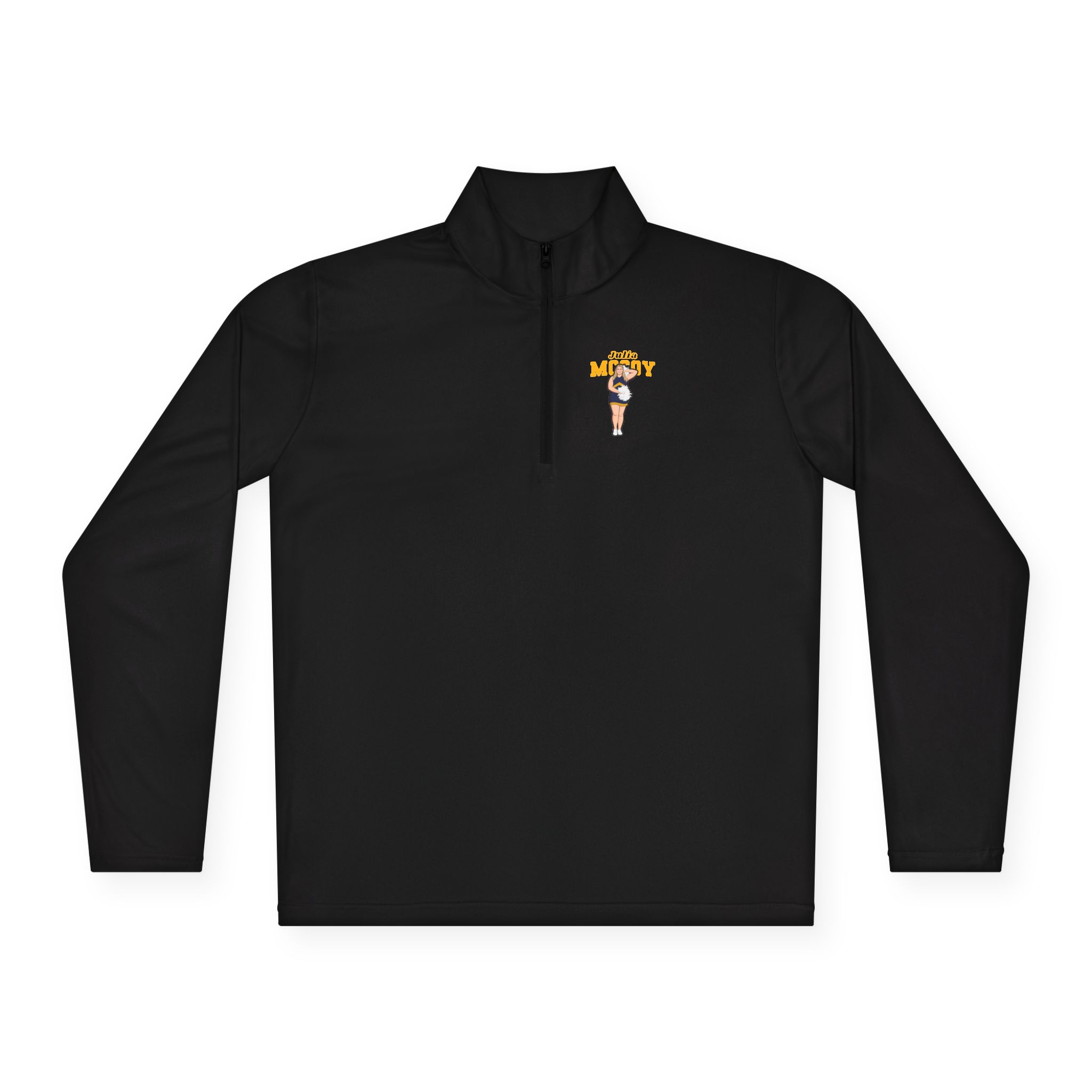 Q-Zip Pullover — character_name_arch in Black