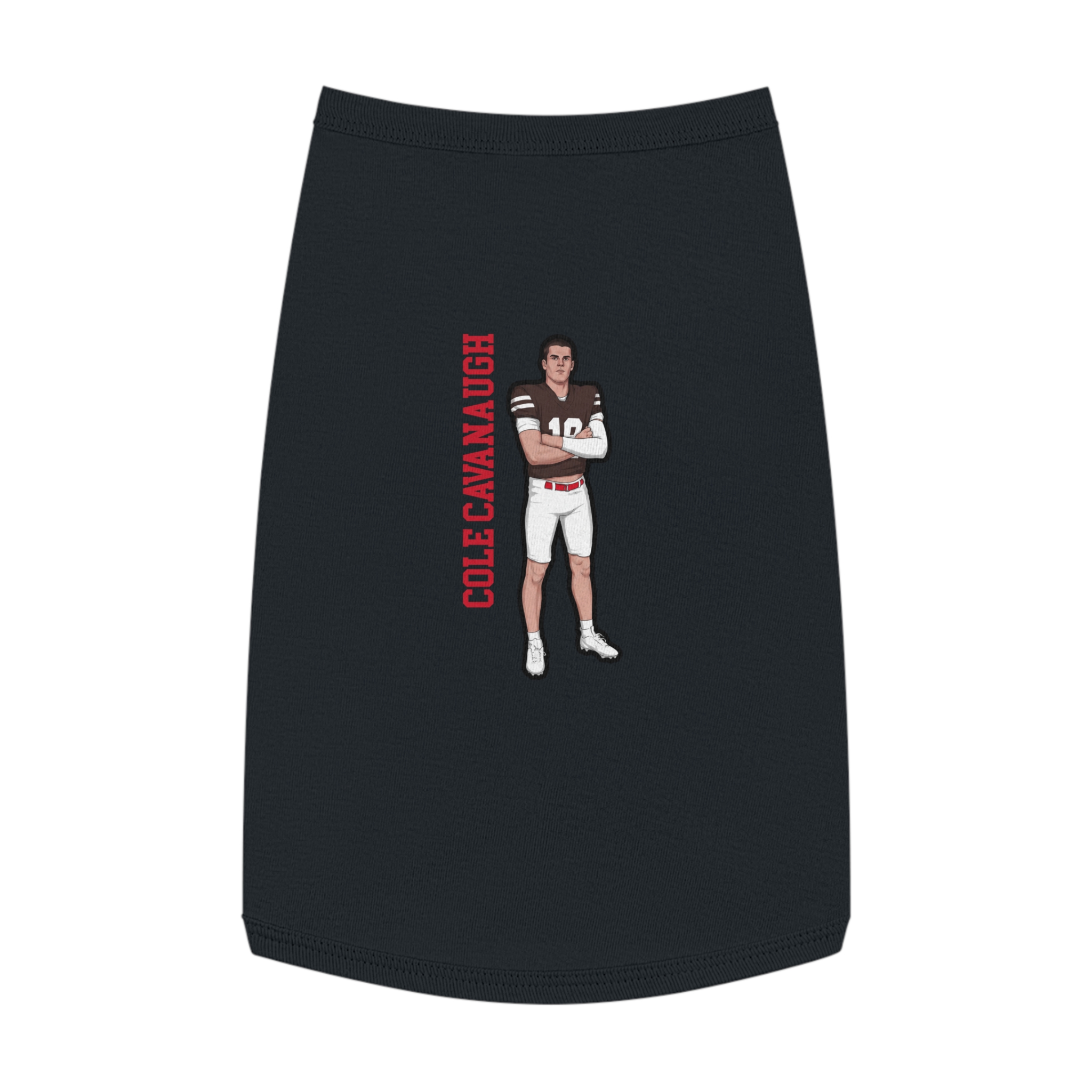 Pet Tank Top — character_name_vertical in Black