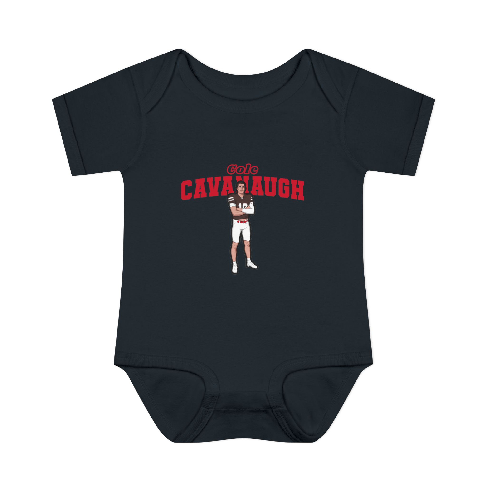 Baby Onesie — character_name_arch in Black