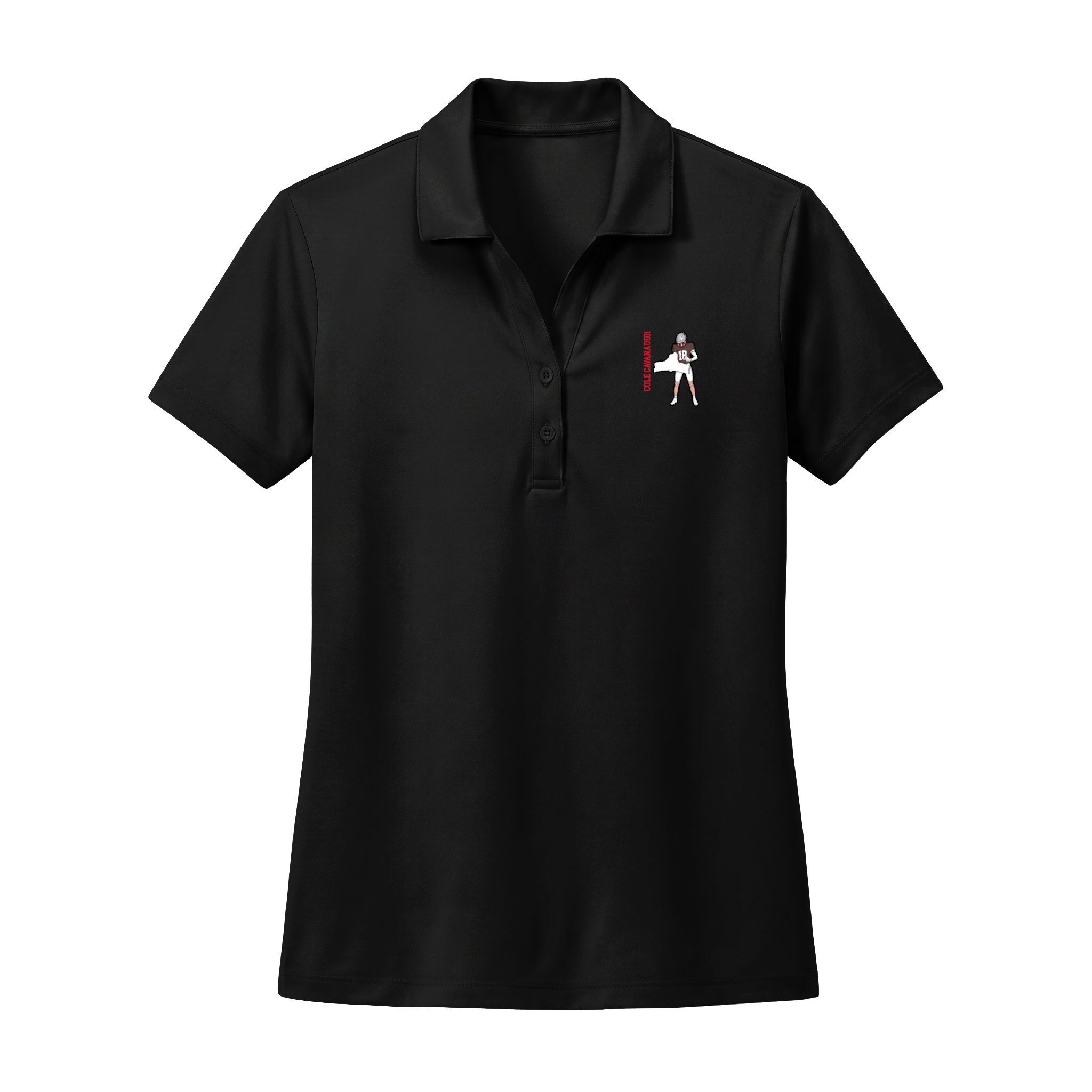 Women's Polo — character_name_vertical in Black