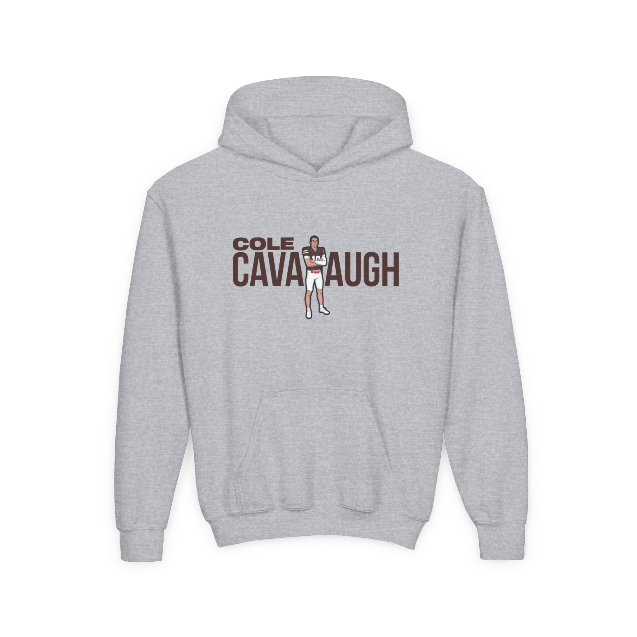 Youth Hoodie — character_player_name in Grey