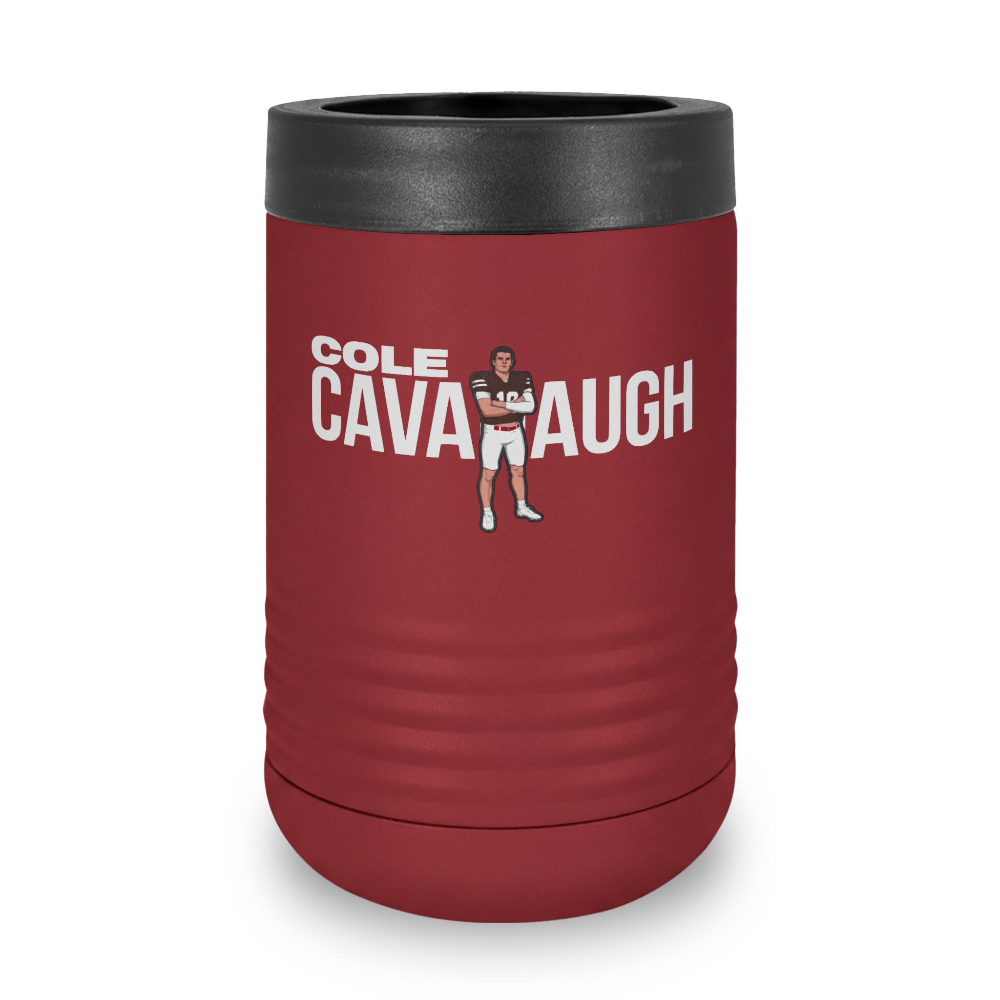 Stainless Can Cooler — character_player_name in Maroon