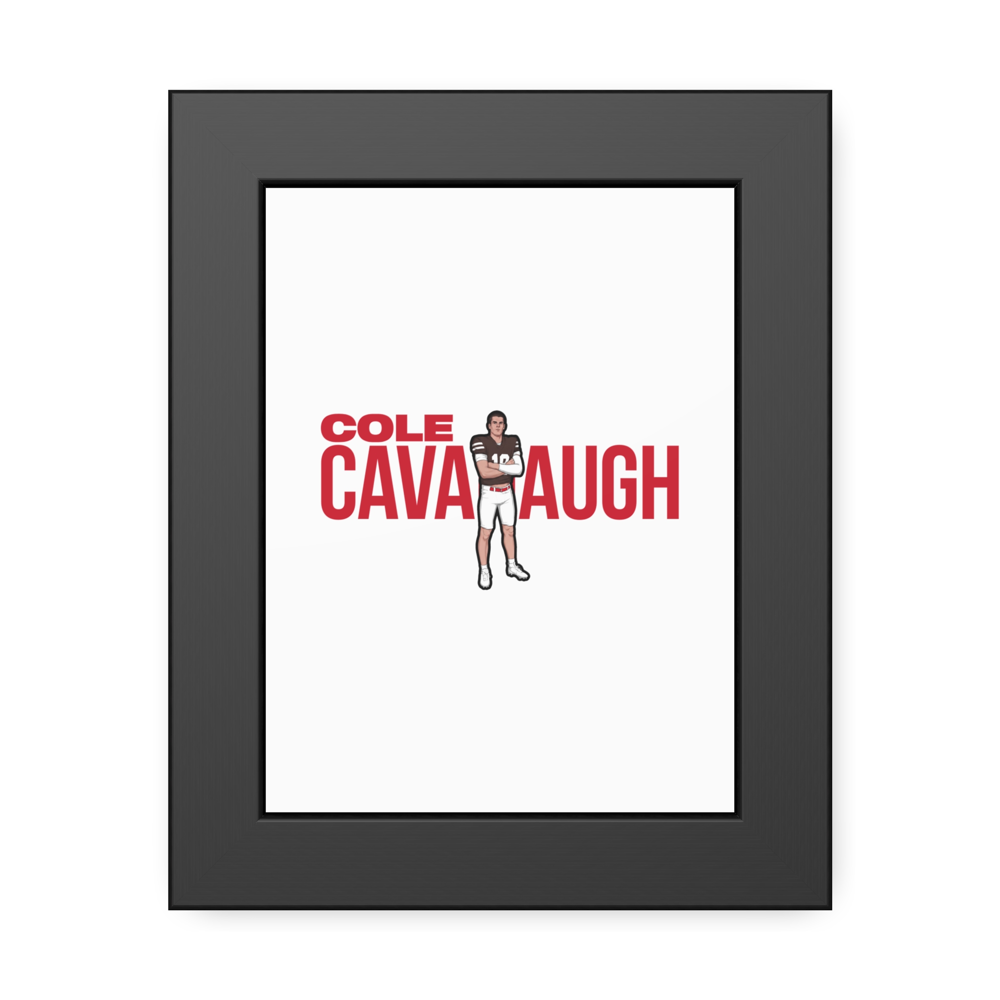 Framed Poster — character_player_name in Black