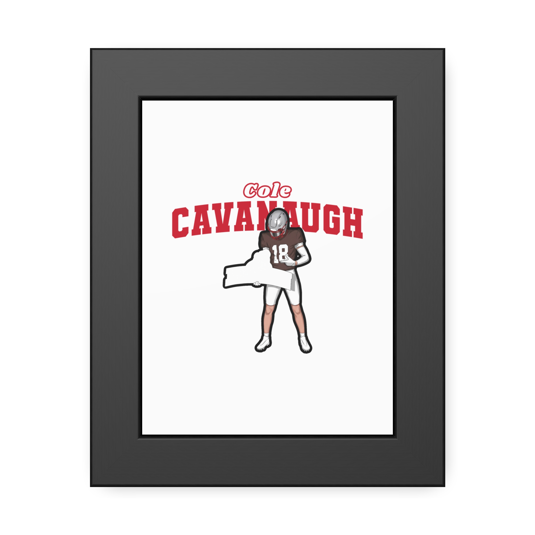 Framed Poster — character_name_arch in Black