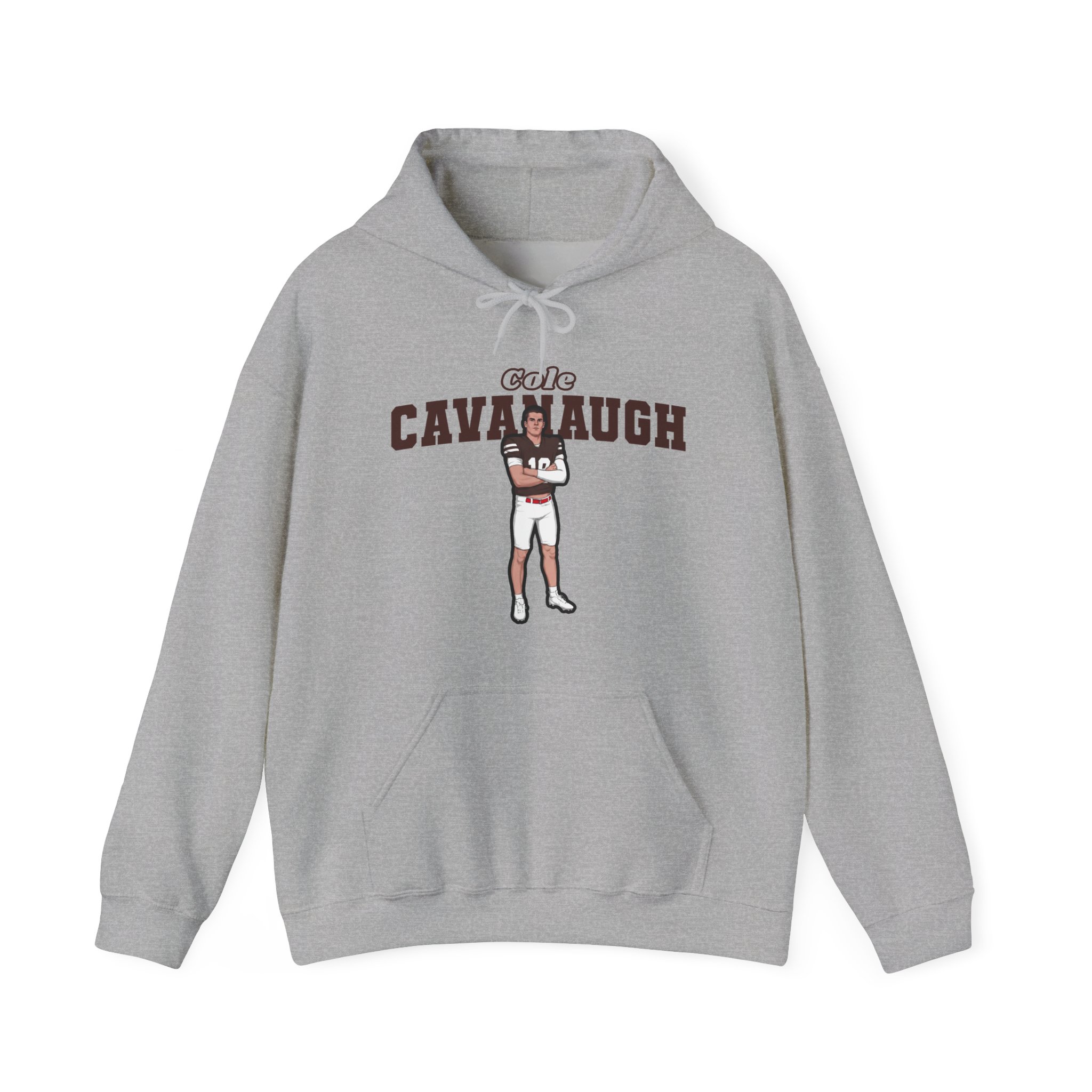 Hoodie — character_name_arch in Grey