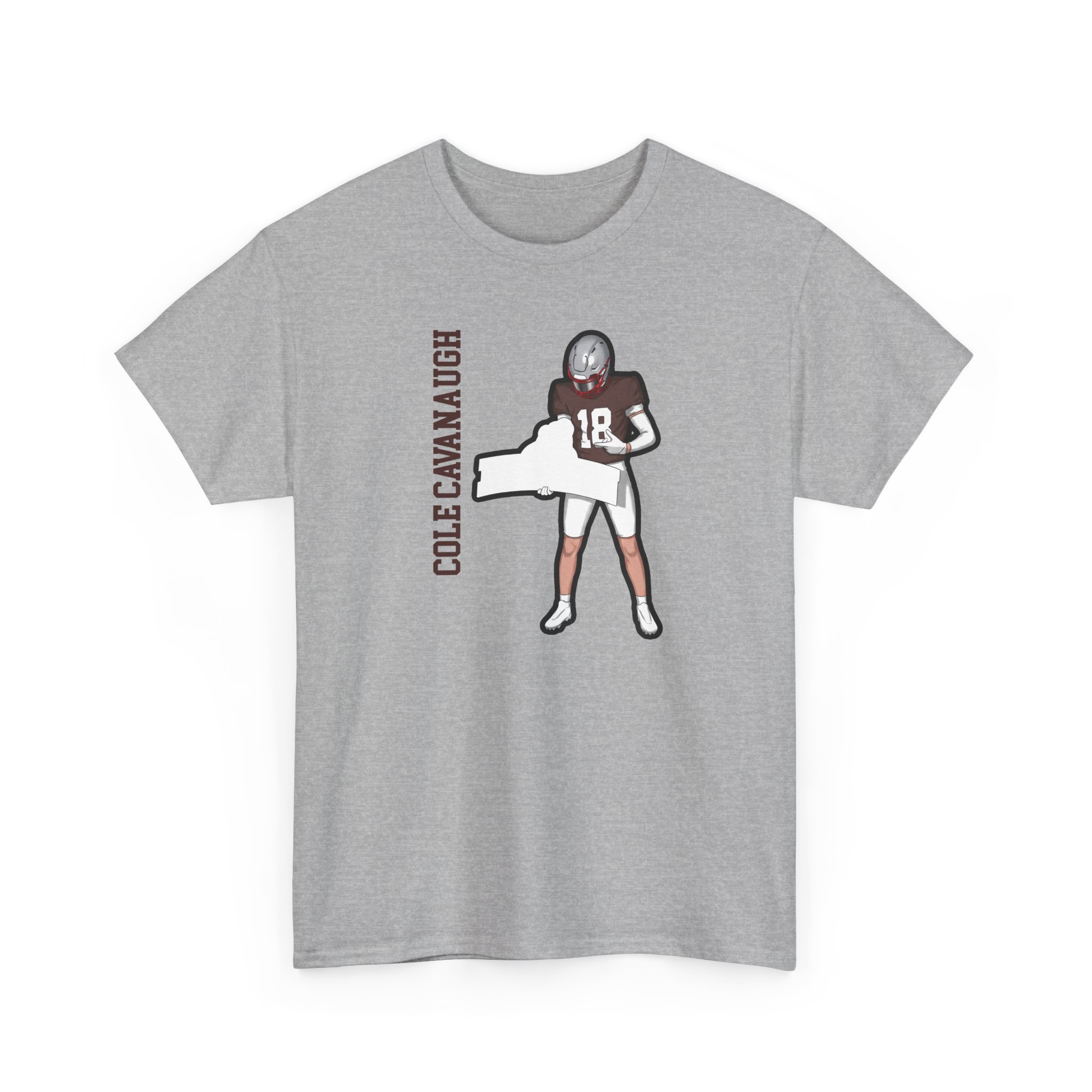 Tee — character_name_vertical in Grey