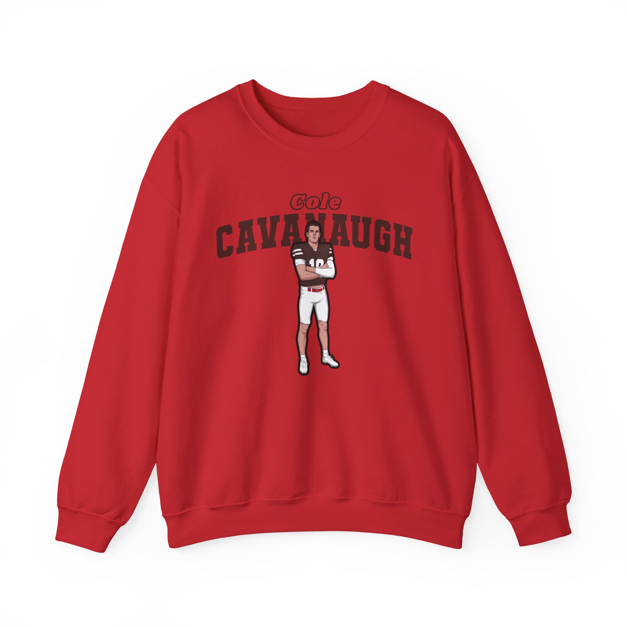 Crewneck Sweatshirt — character_name_arch in Red