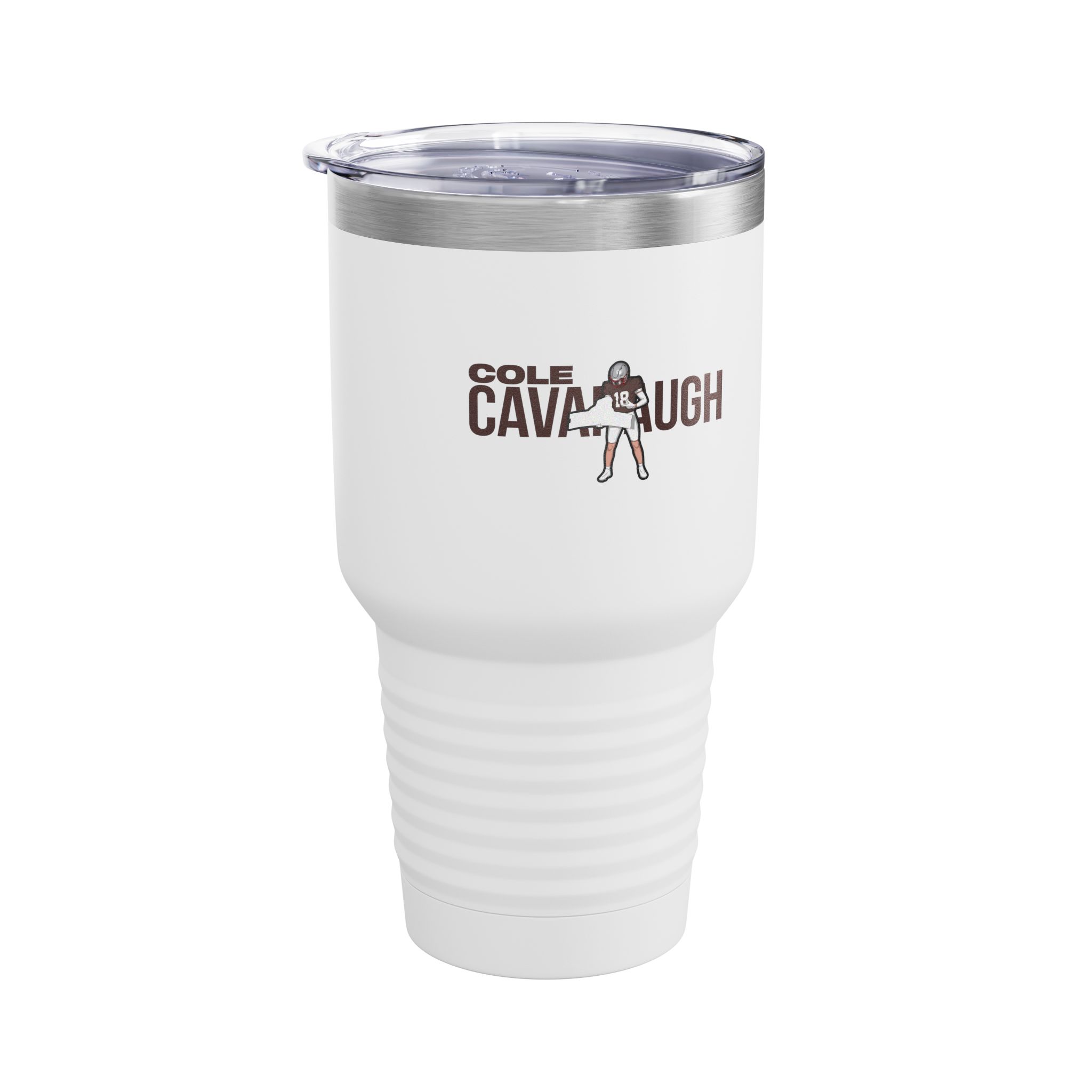 30oz Tumbler — character_player_name in White