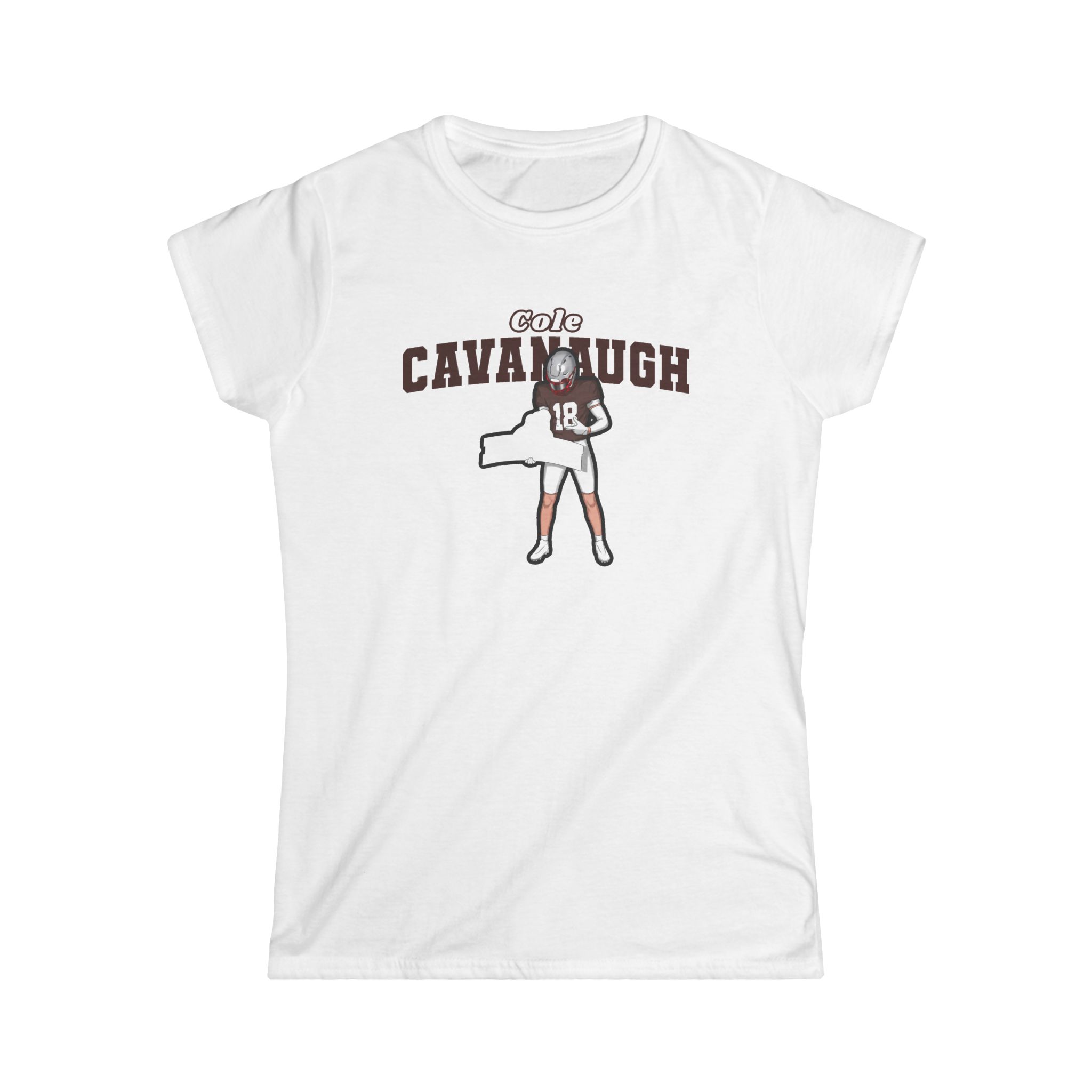 Women's Softstyle Tee — character_name_arch in White