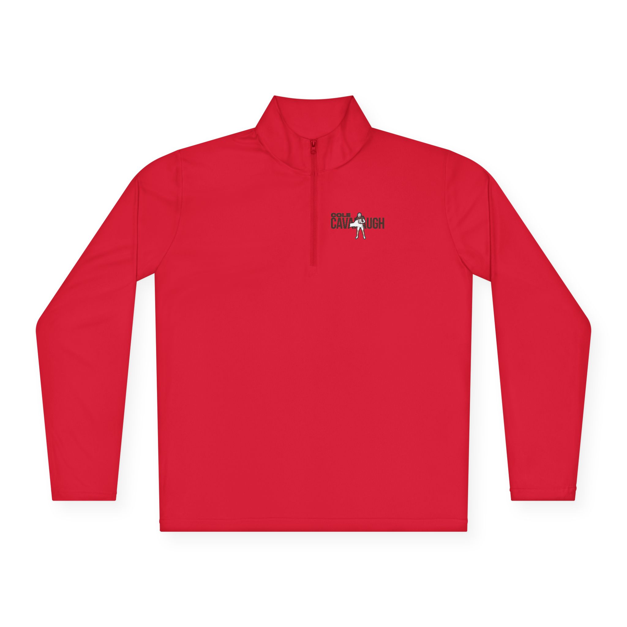 Q-Zip Pullover — character_player_name in Red