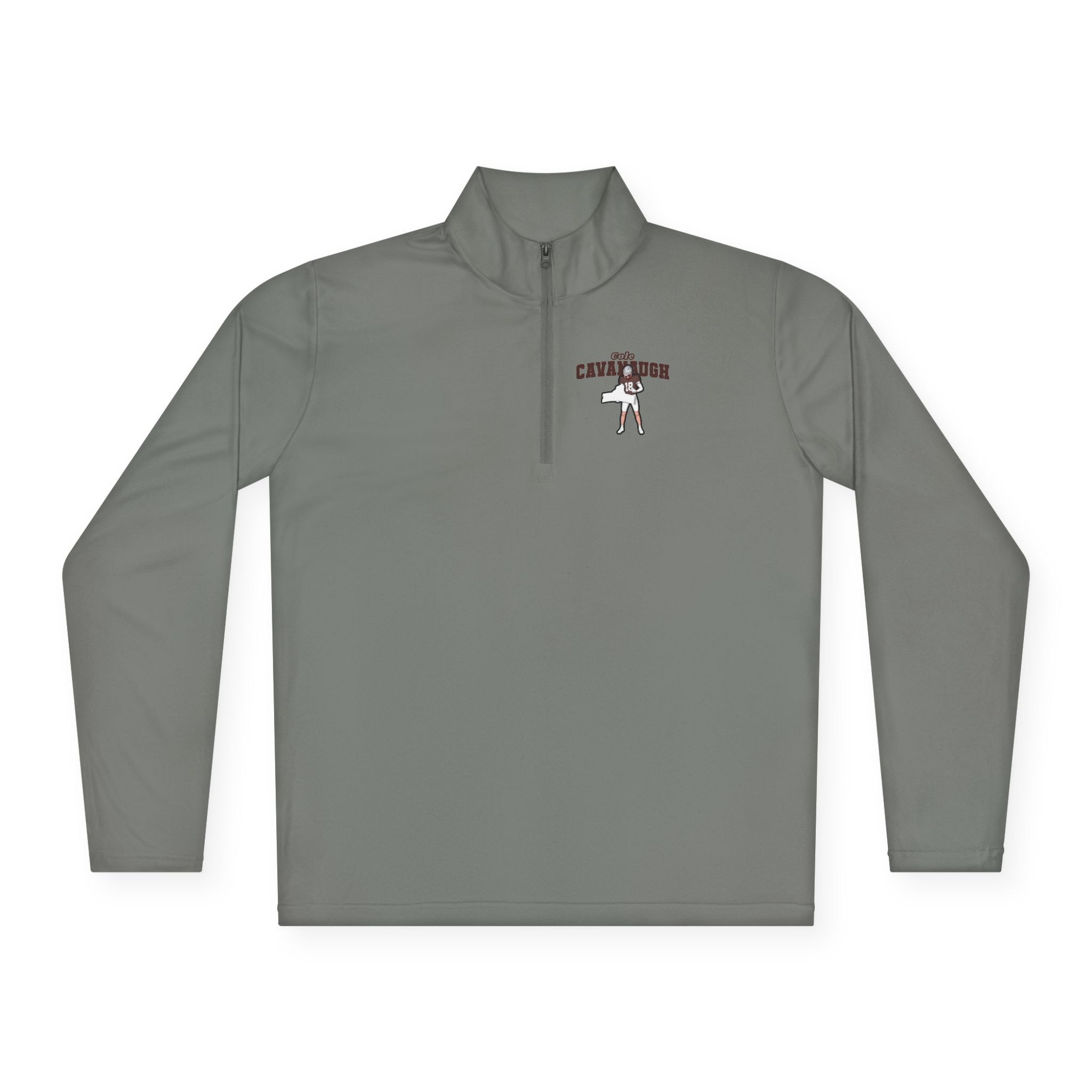 Q-Zip Pullover — character_name_arch in Grey
