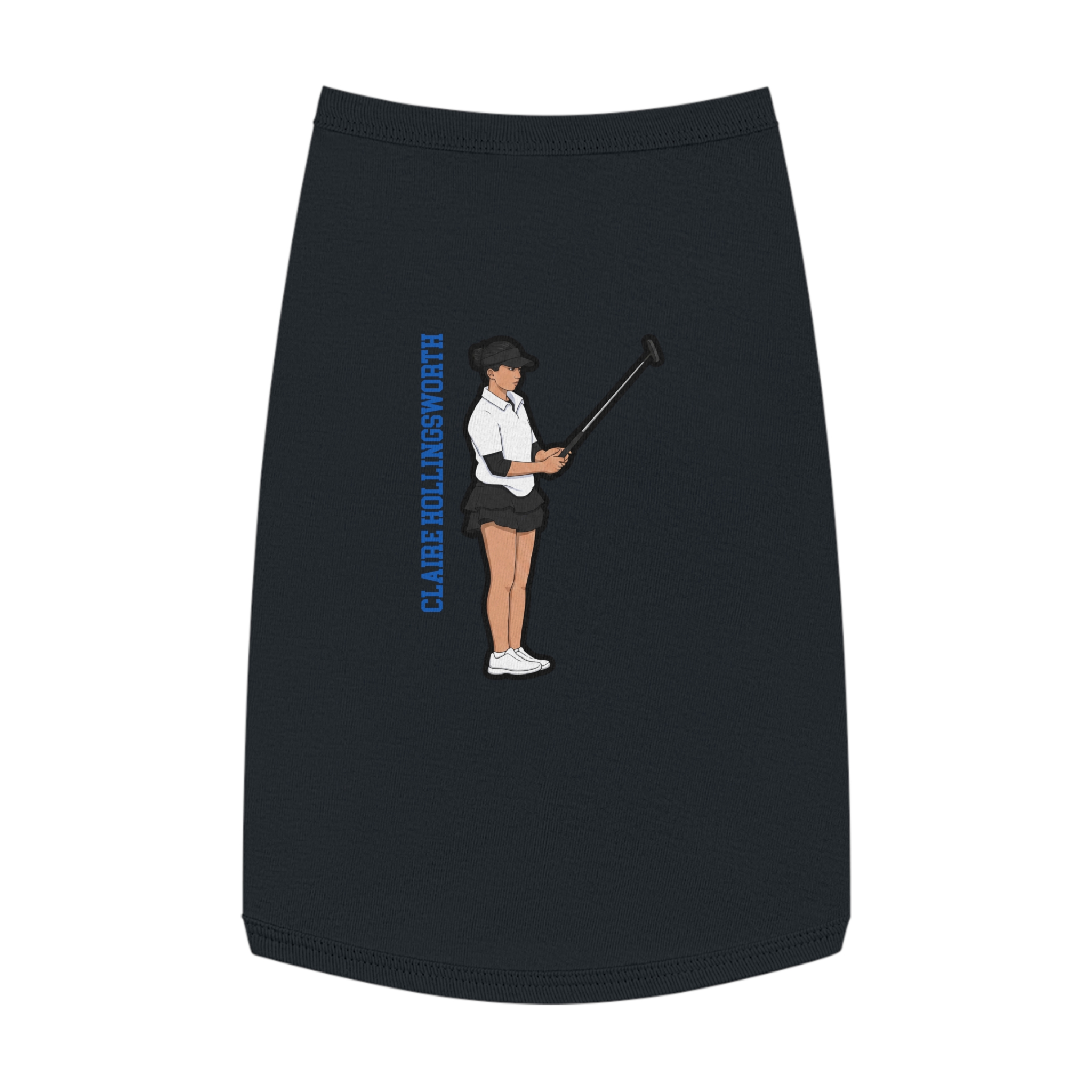 Pet Tank Top — character_name_vertical in White
