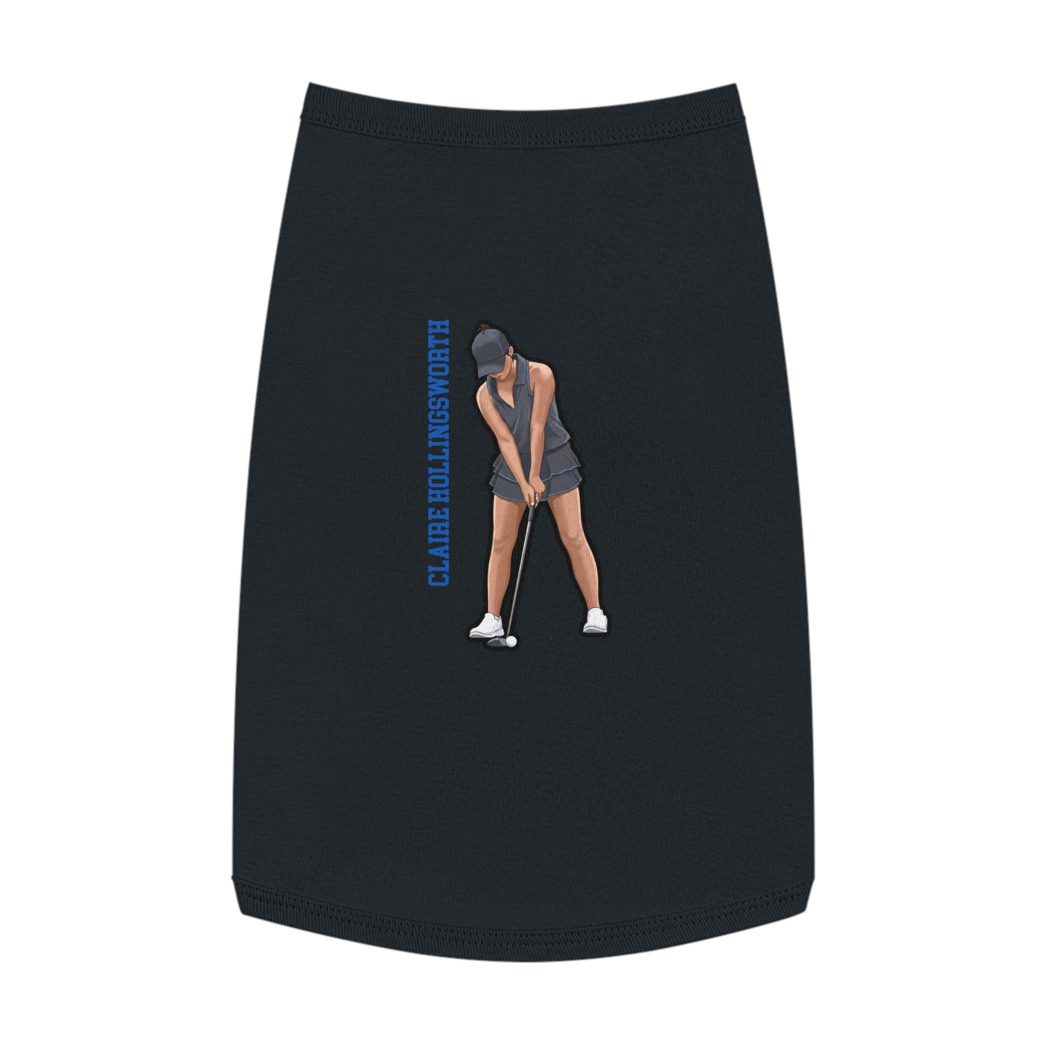 Pet Tank Top — character_name_vertical in Black