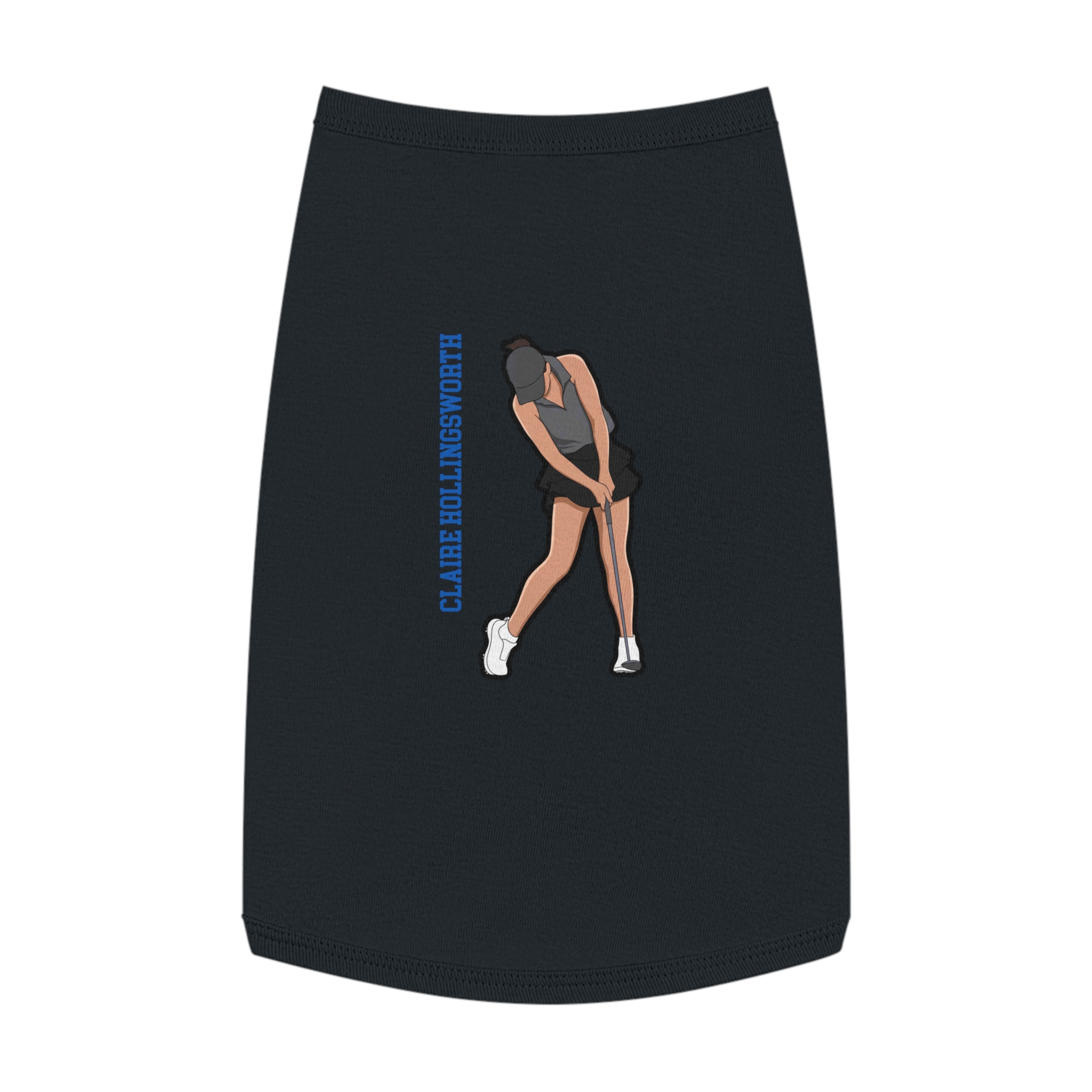 Pet Tank Top — character_name_vertical in White