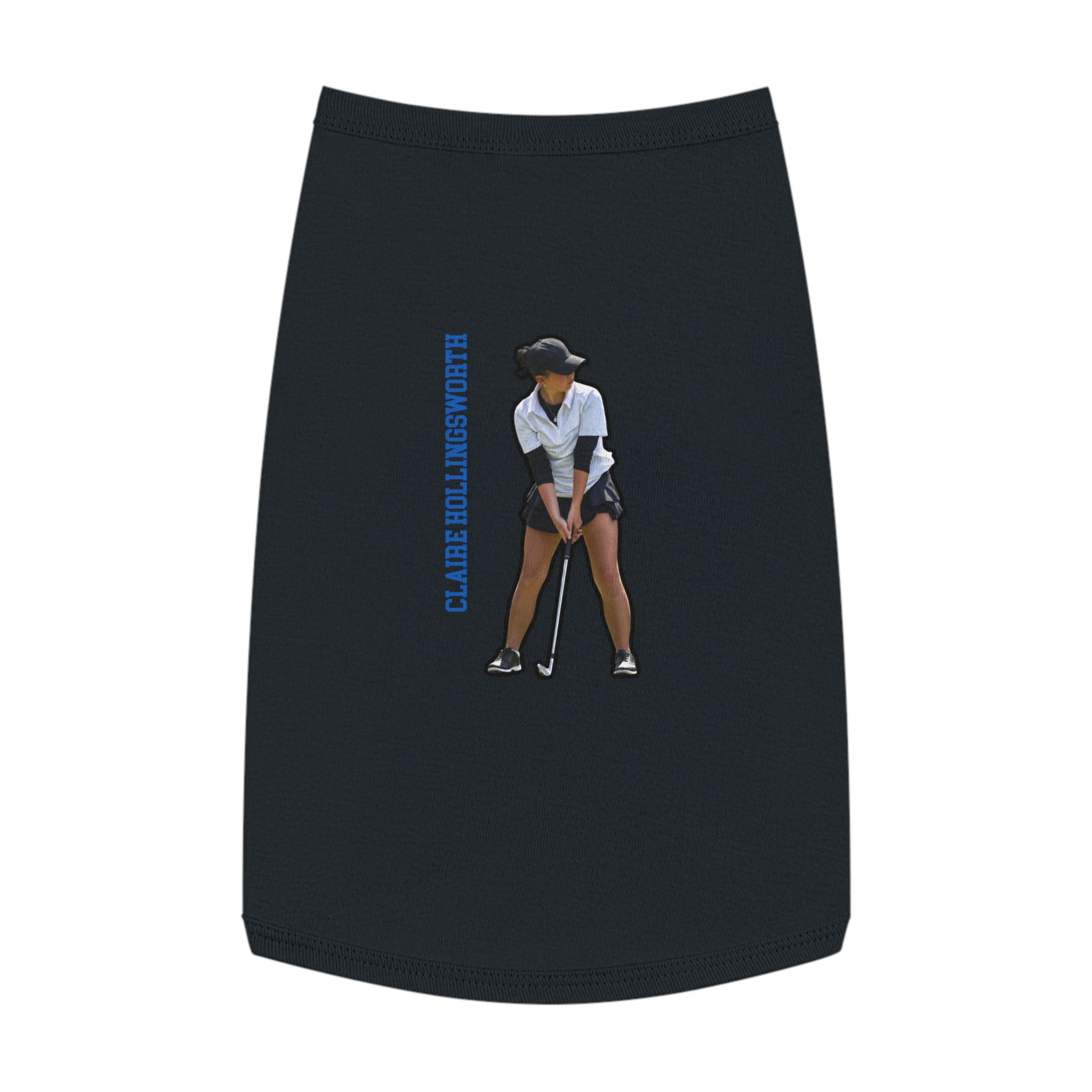 Pet Tank Top — character_name_vertical in Black