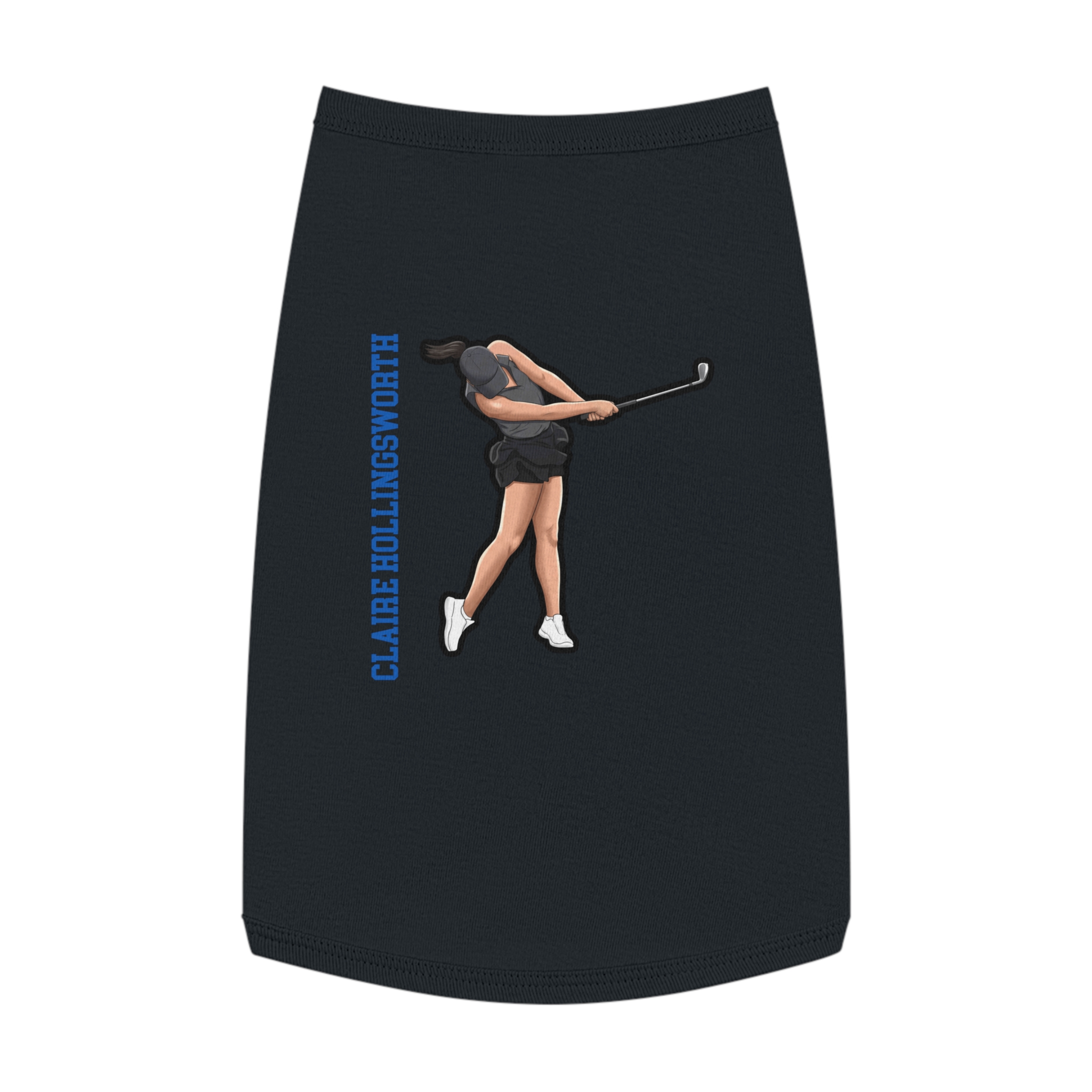 Pet Tank Top — character_name_vertical in White