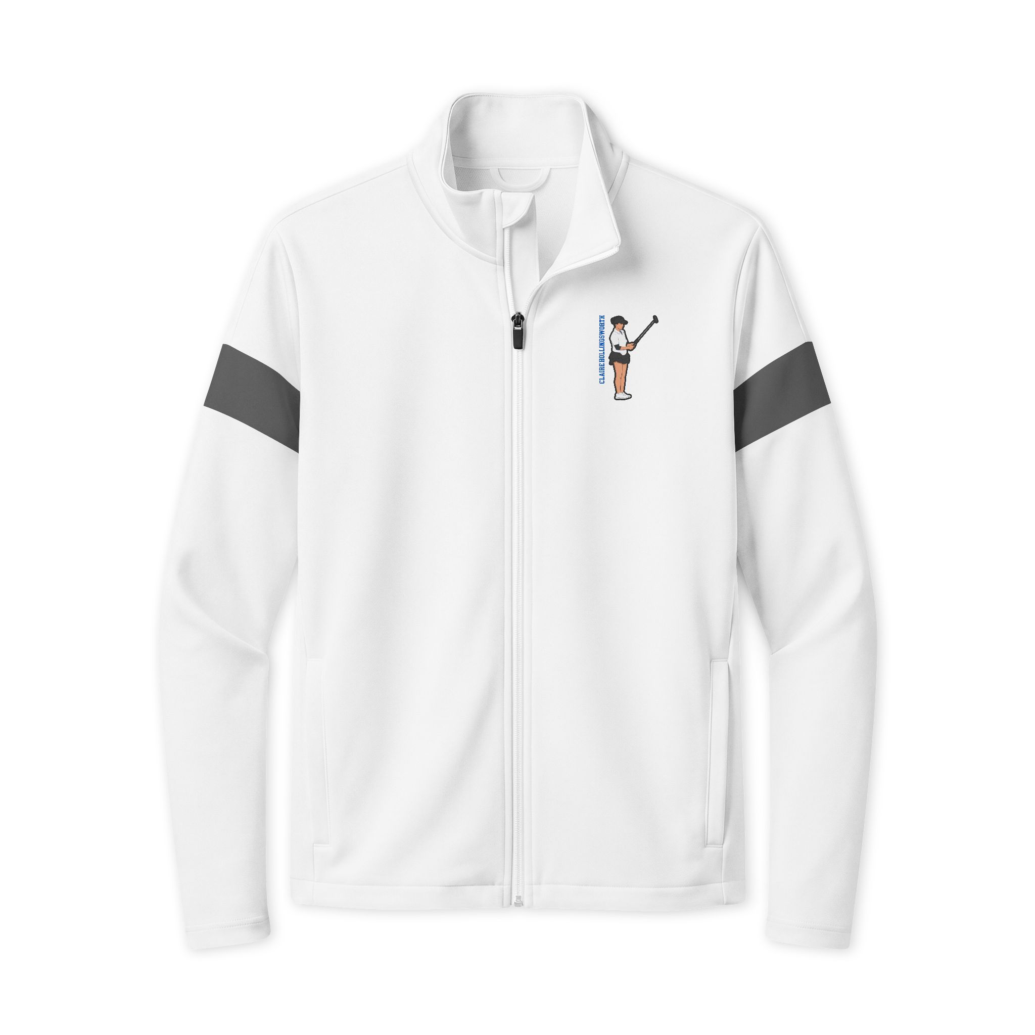 Travel Full-Zip Jacket — character_name_vertical in White/ Iron Grey