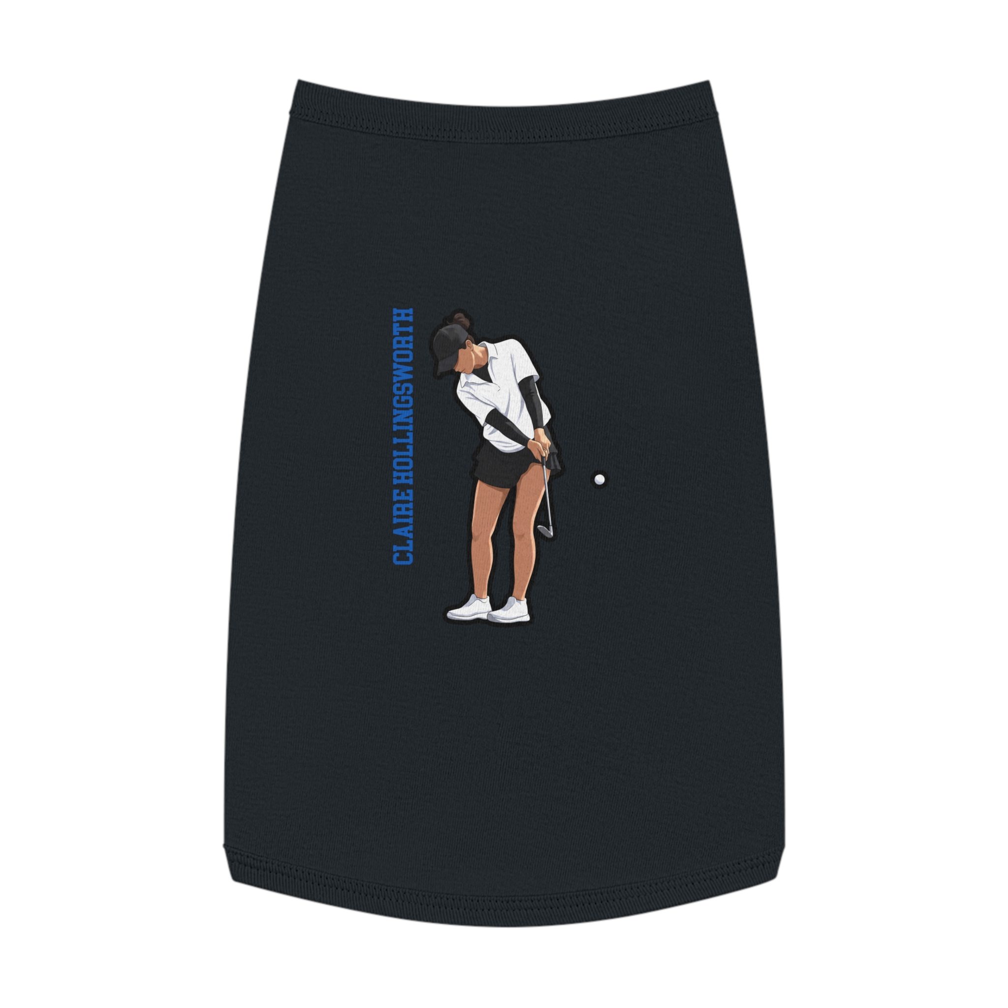 Pet Tank Top — character_name_vertical in Black