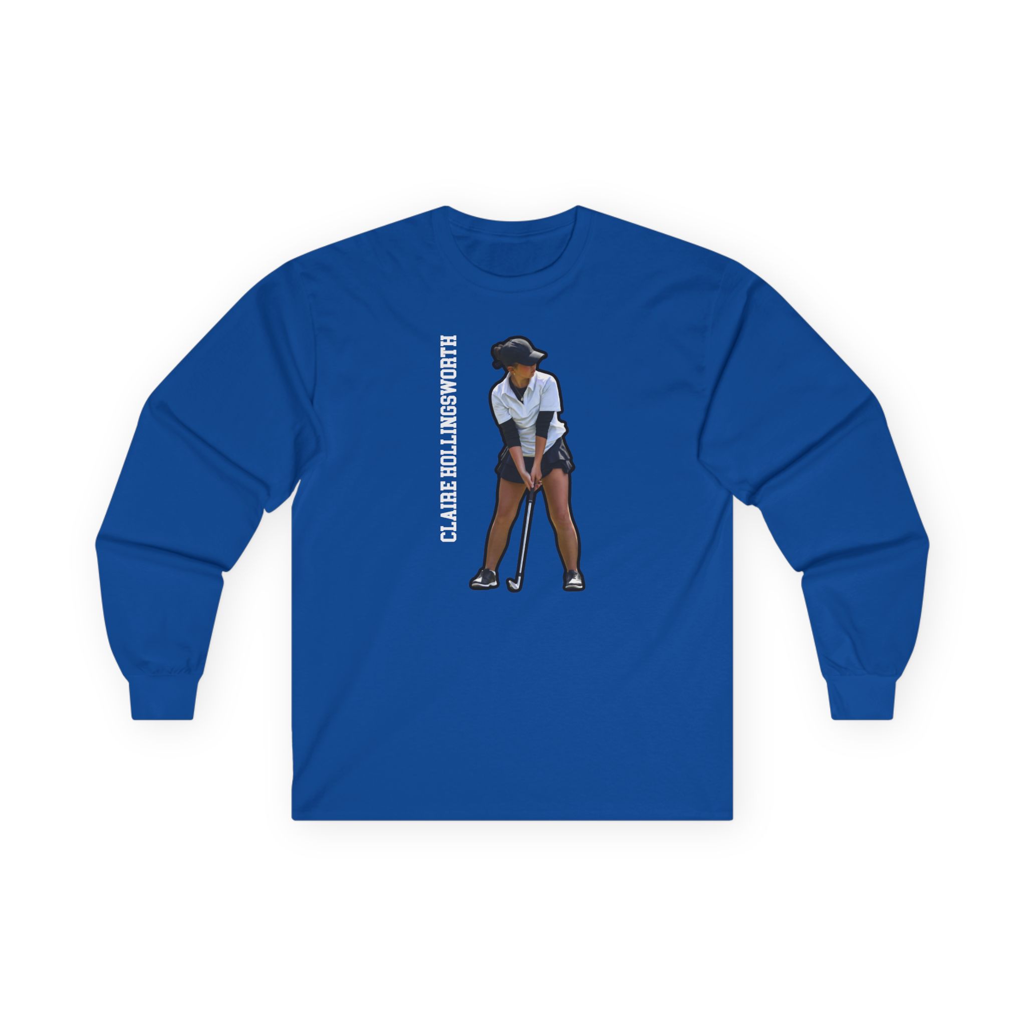 Long Sleeve Tee — character_name_vertical in Royal