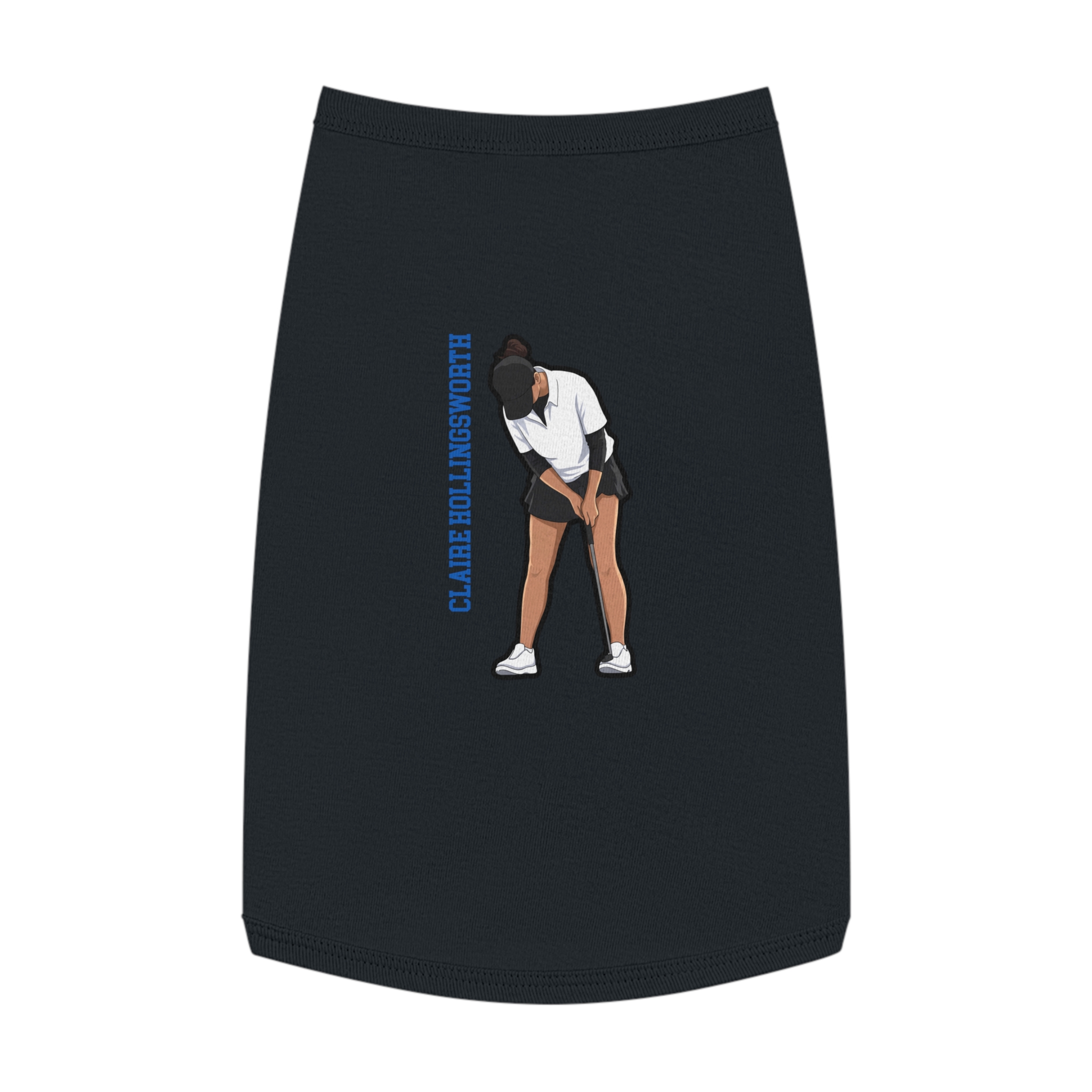 Pet Tank Top — character_name_vertical in White