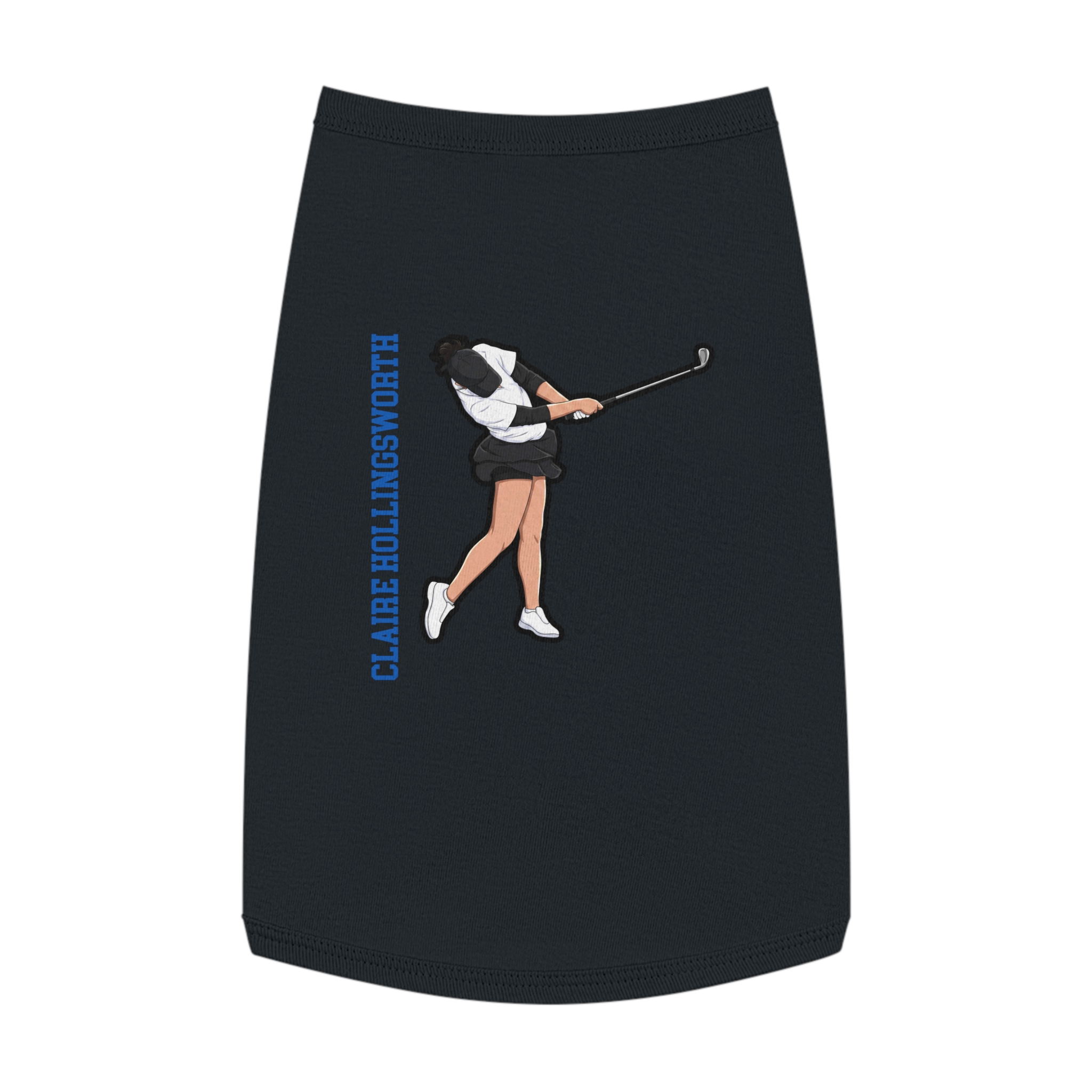 Pet Tank Top — character_name_vertical in Black