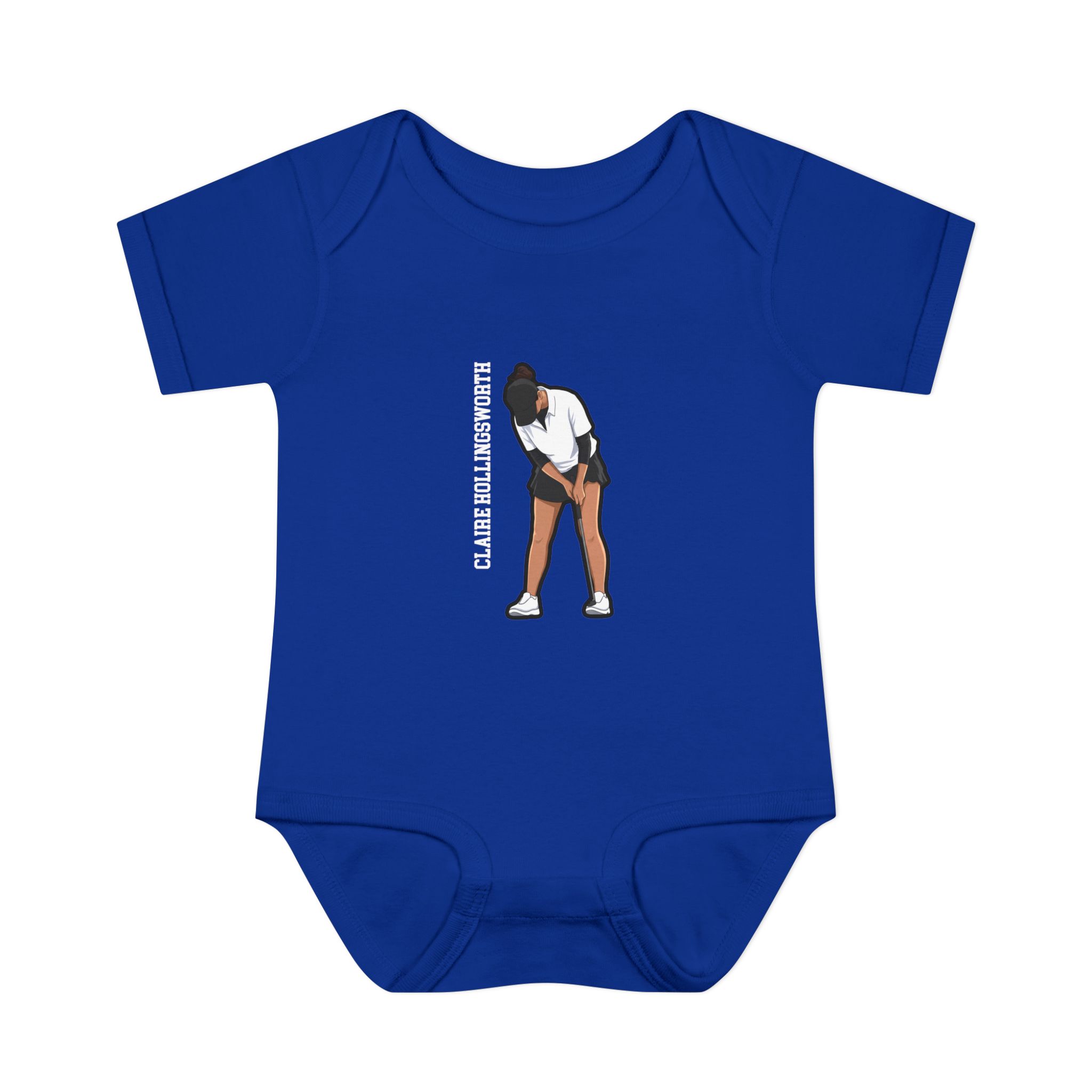 Baby Onesie — character_name_vertical in Royal