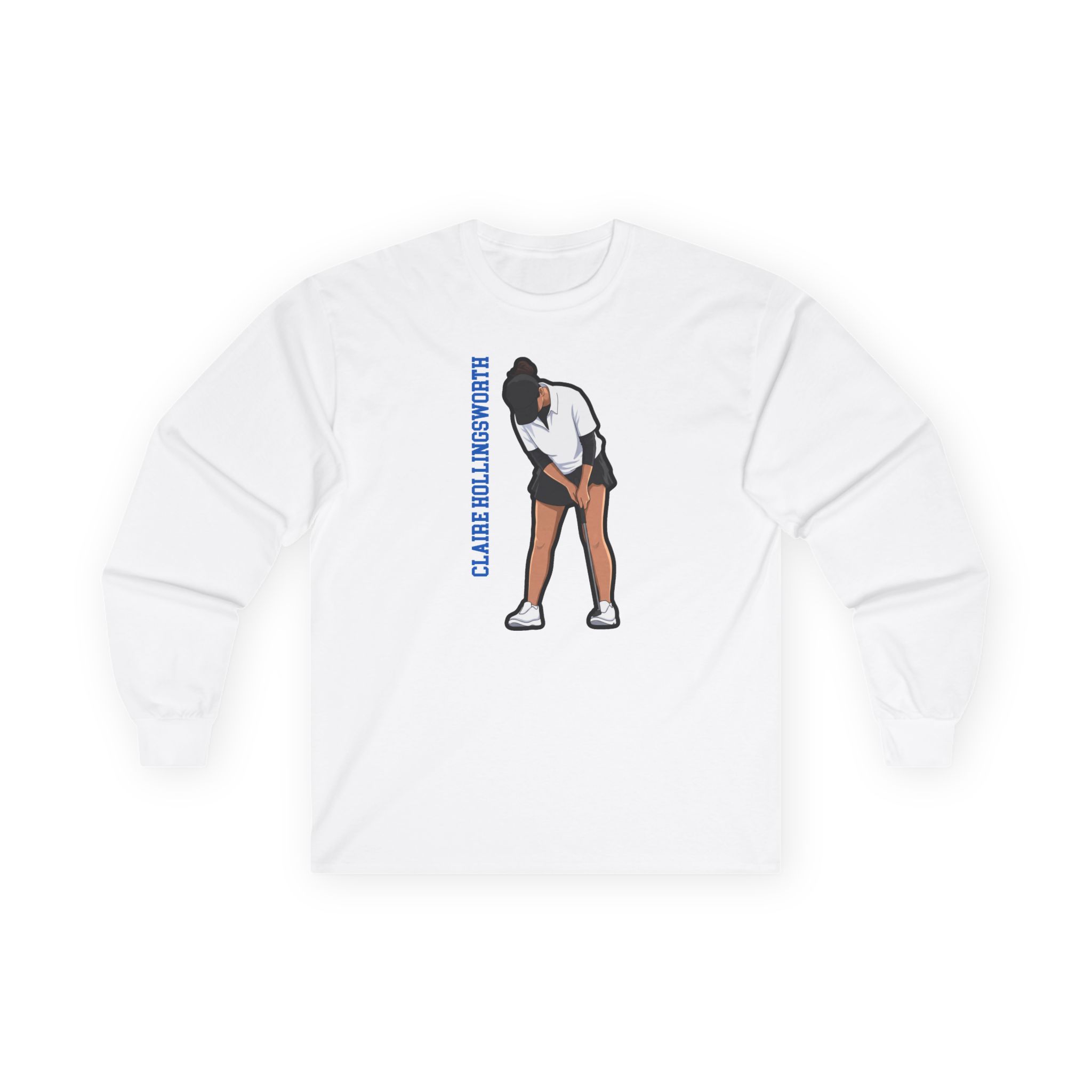 Long Sleeve Tee — character_name_vertical in White