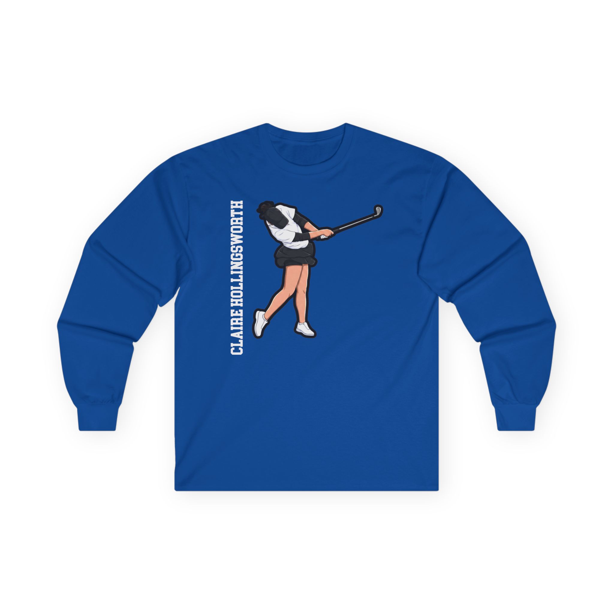 Long Sleeve Tee — character_name_vertical in Royal