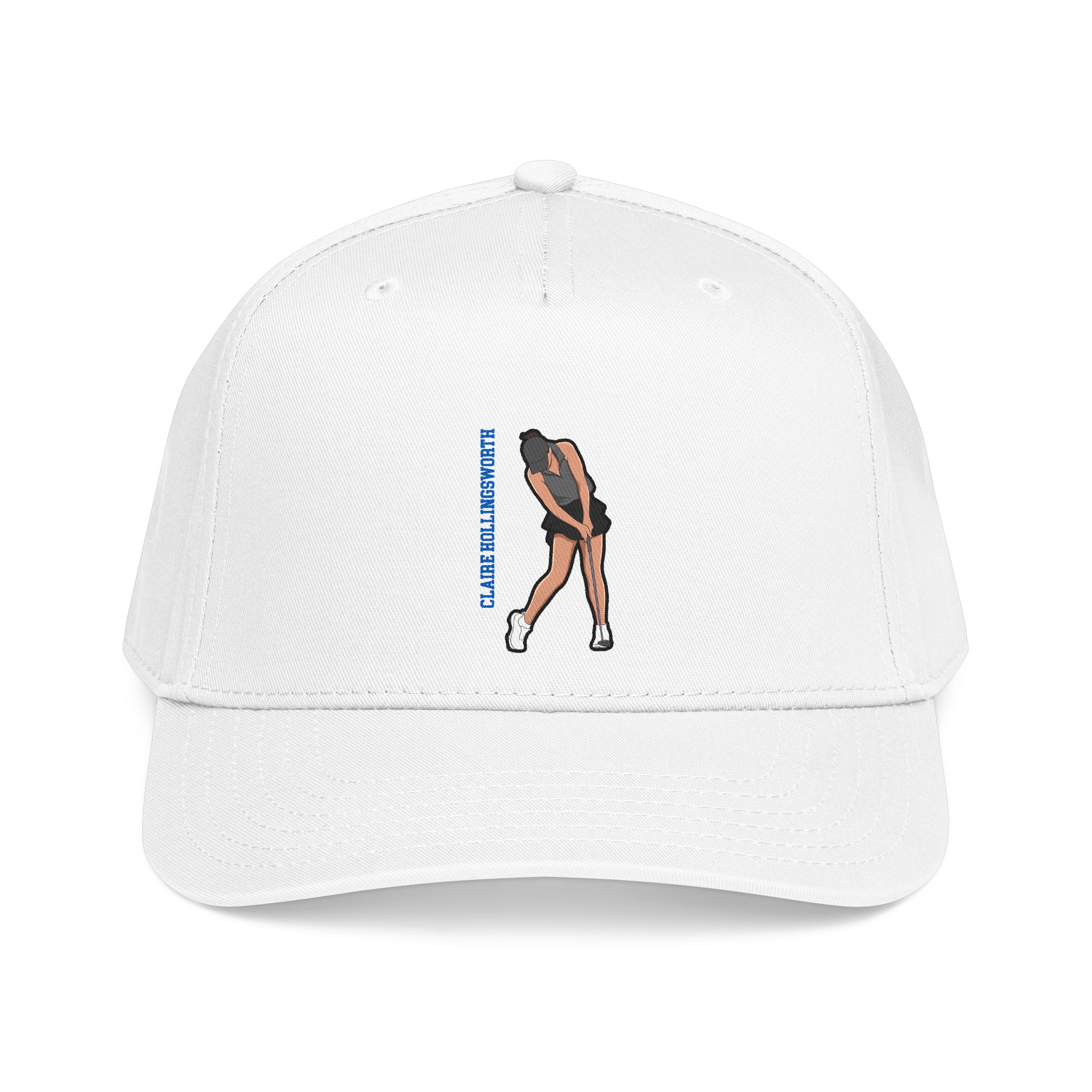 Baseball Cap — character_name_vertical in White