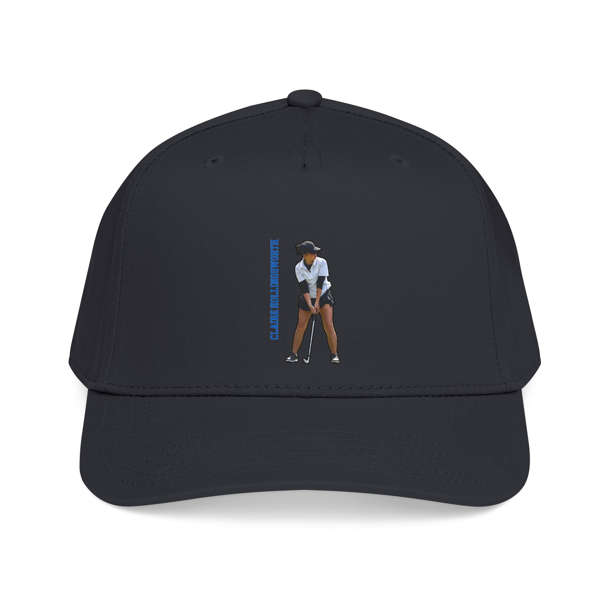 Baseball Cap — character_name_vertical in Black