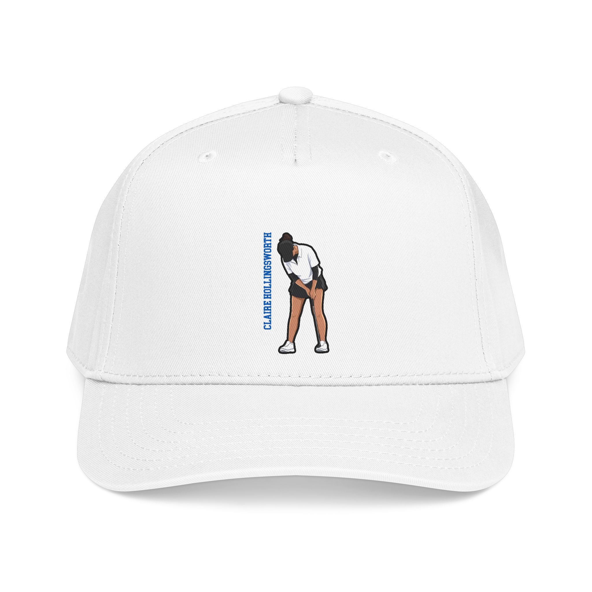 Baseball Cap — character_name_vertical in White
