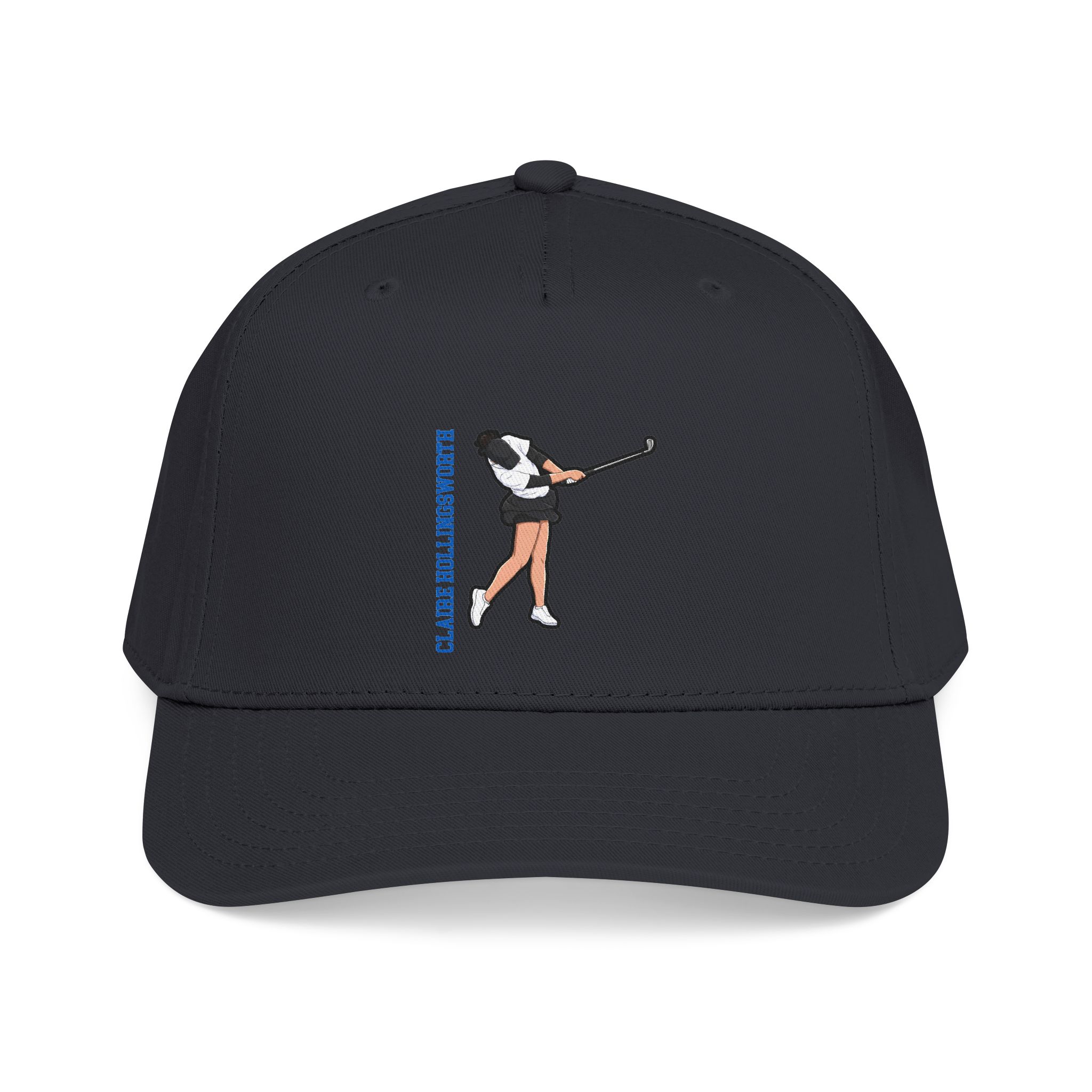 Baseball Cap — character_name_vertical in Black