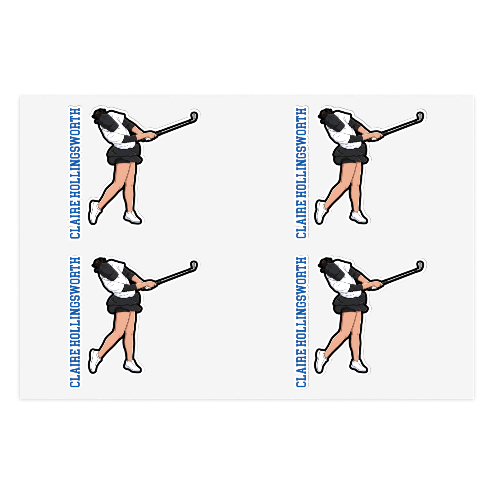 Sticker Sheet — character_name_vertical in Classic