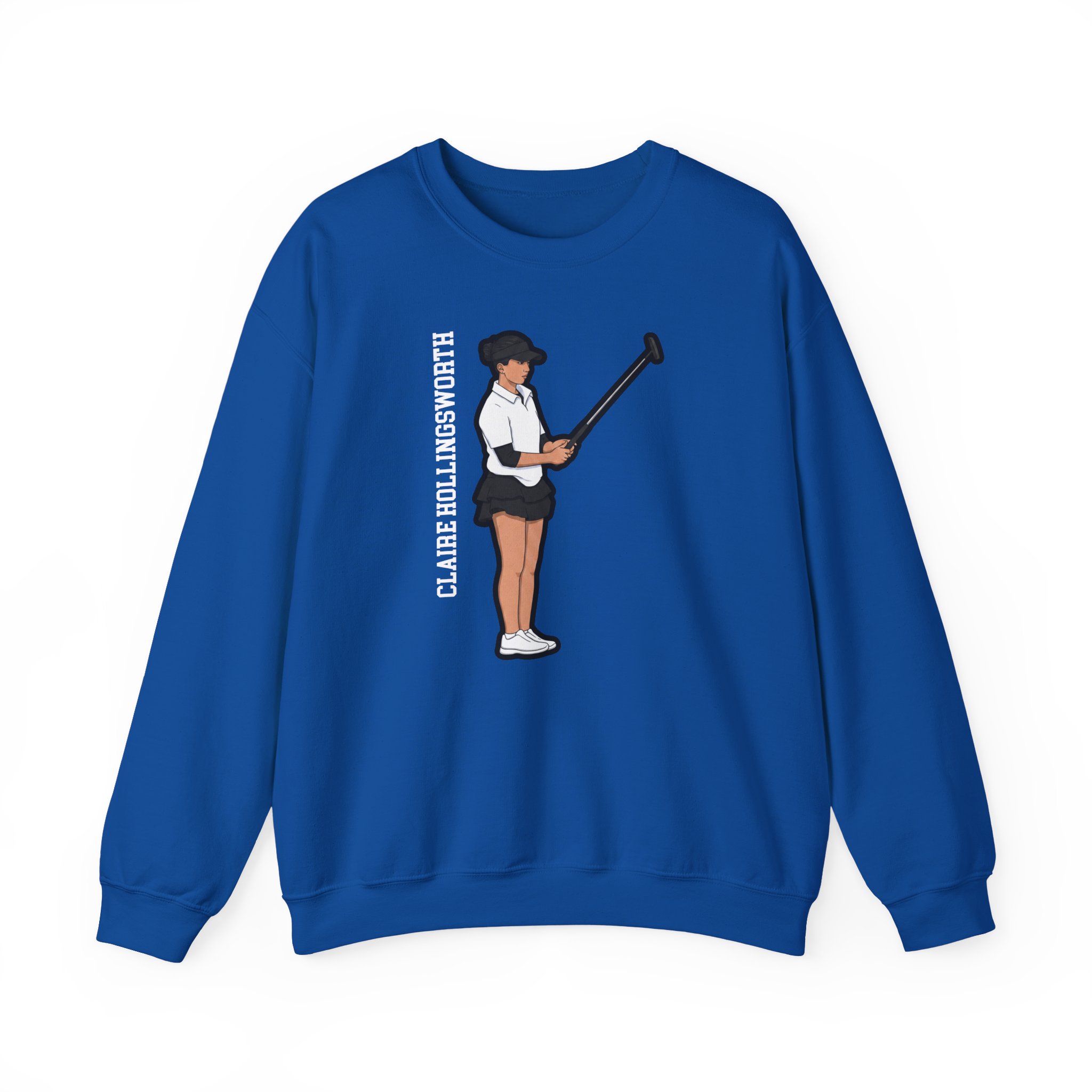 Crewneck Sweatshirt — character_name_vertical in Royal