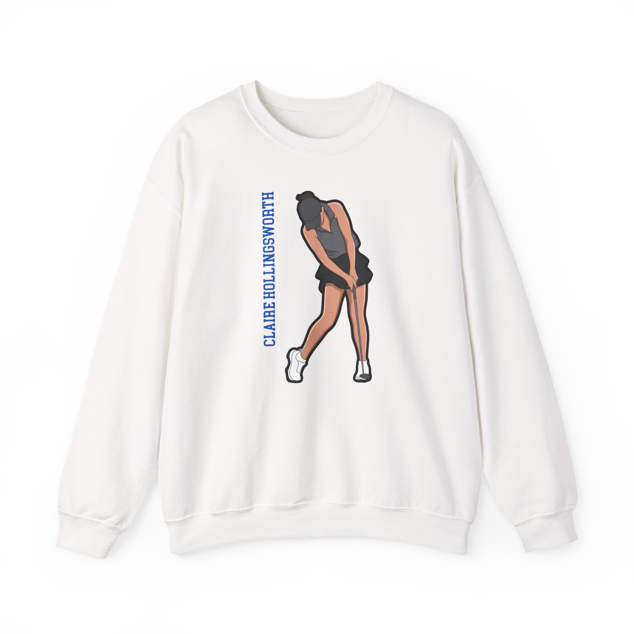 Crewneck Sweatshirt — character_name_vertical in White