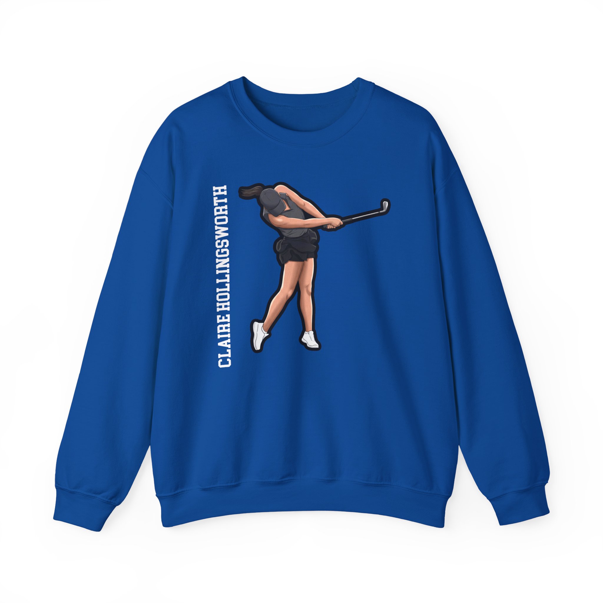 Crewneck Sweatshirt — character_name_vertical in Royal