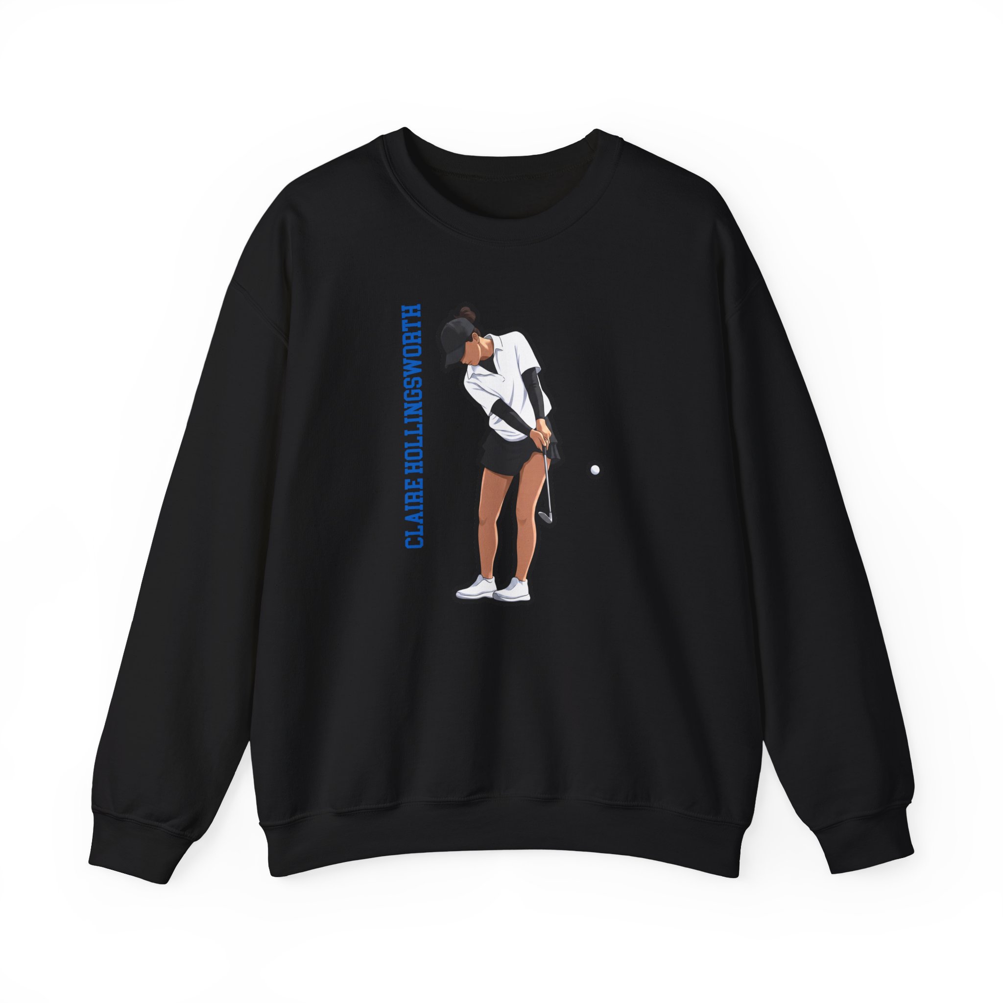 Crewneck Sweatshirt — character_name_vertical in Black
