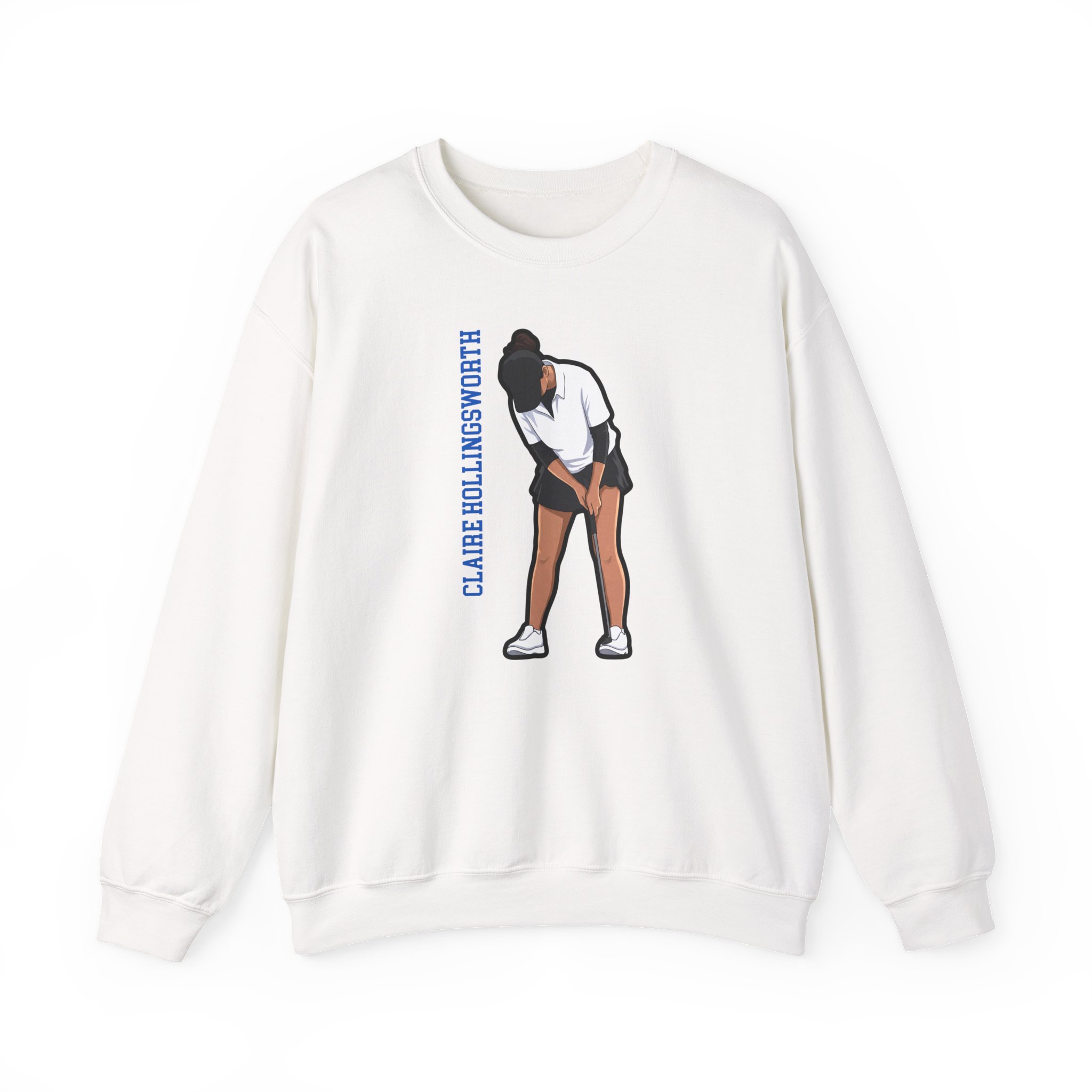 Crewneck Sweatshirt — character_name_vertical in White