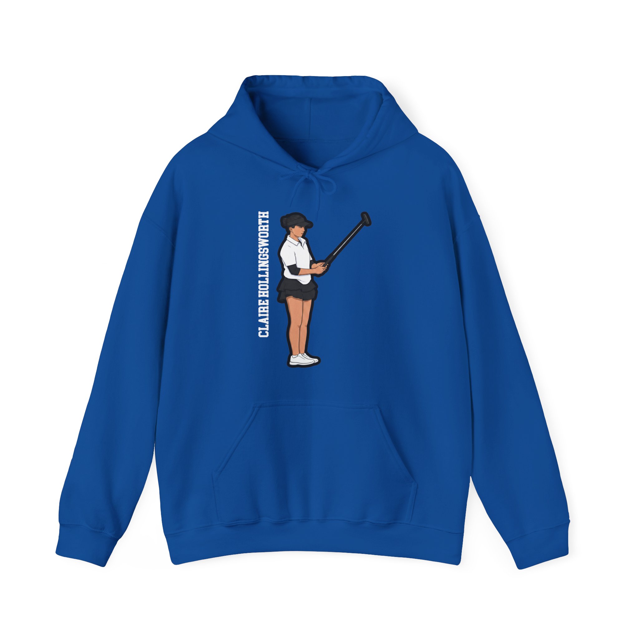 Hoodie — character_name_vertical in Royal