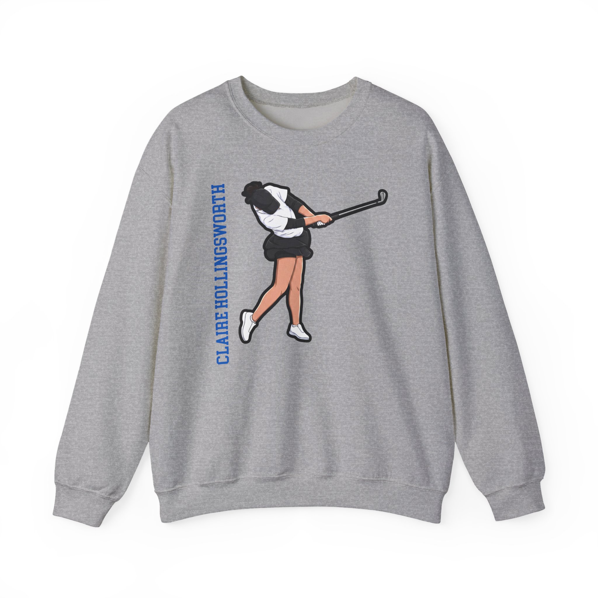 Crewneck Sweatshirt — character_name_vertical in Grey