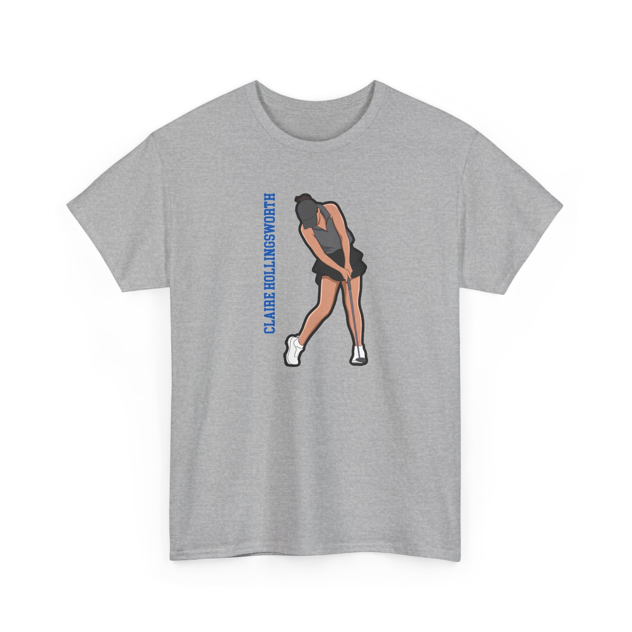 Tee — character_name_vertical in Grey