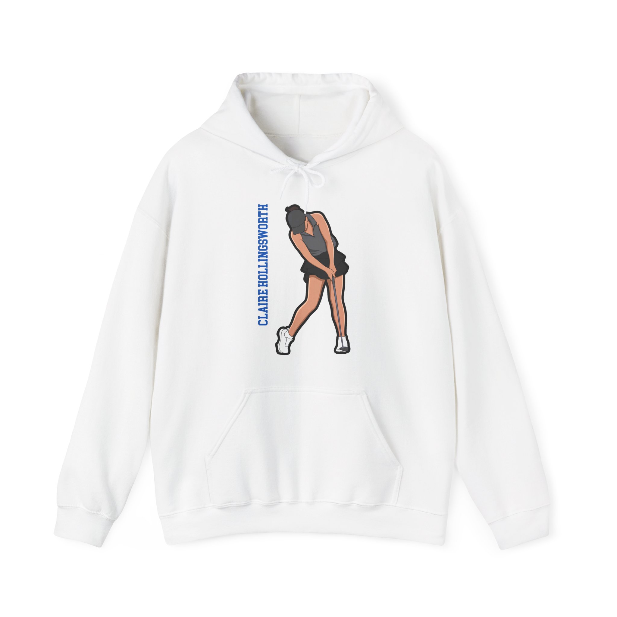 Hoodie — character_name_vertical in White