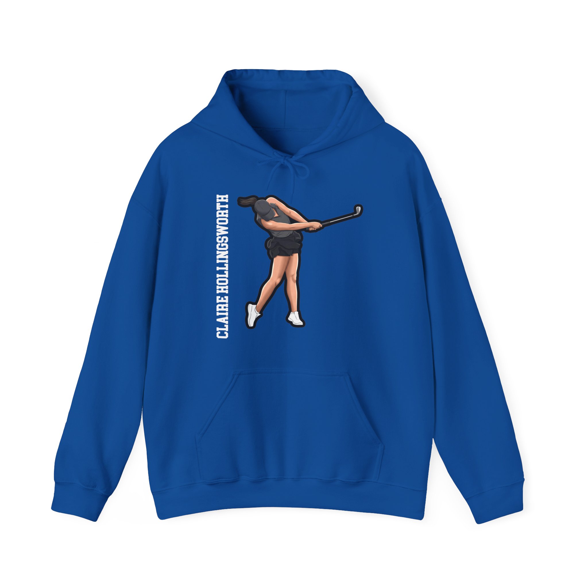 Hoodie — character_name_vertical in Royal