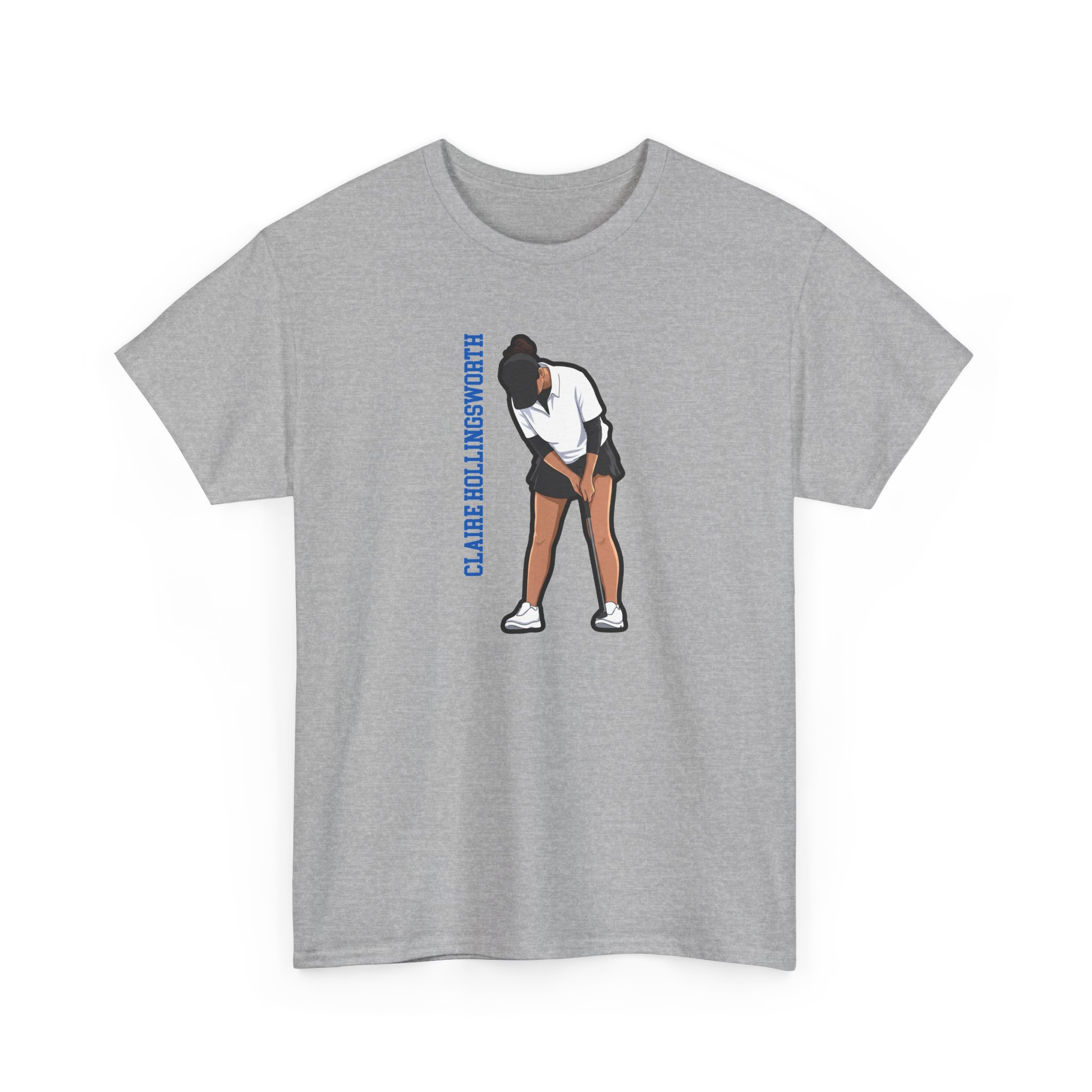 Tee — character_name_vertical in Grey