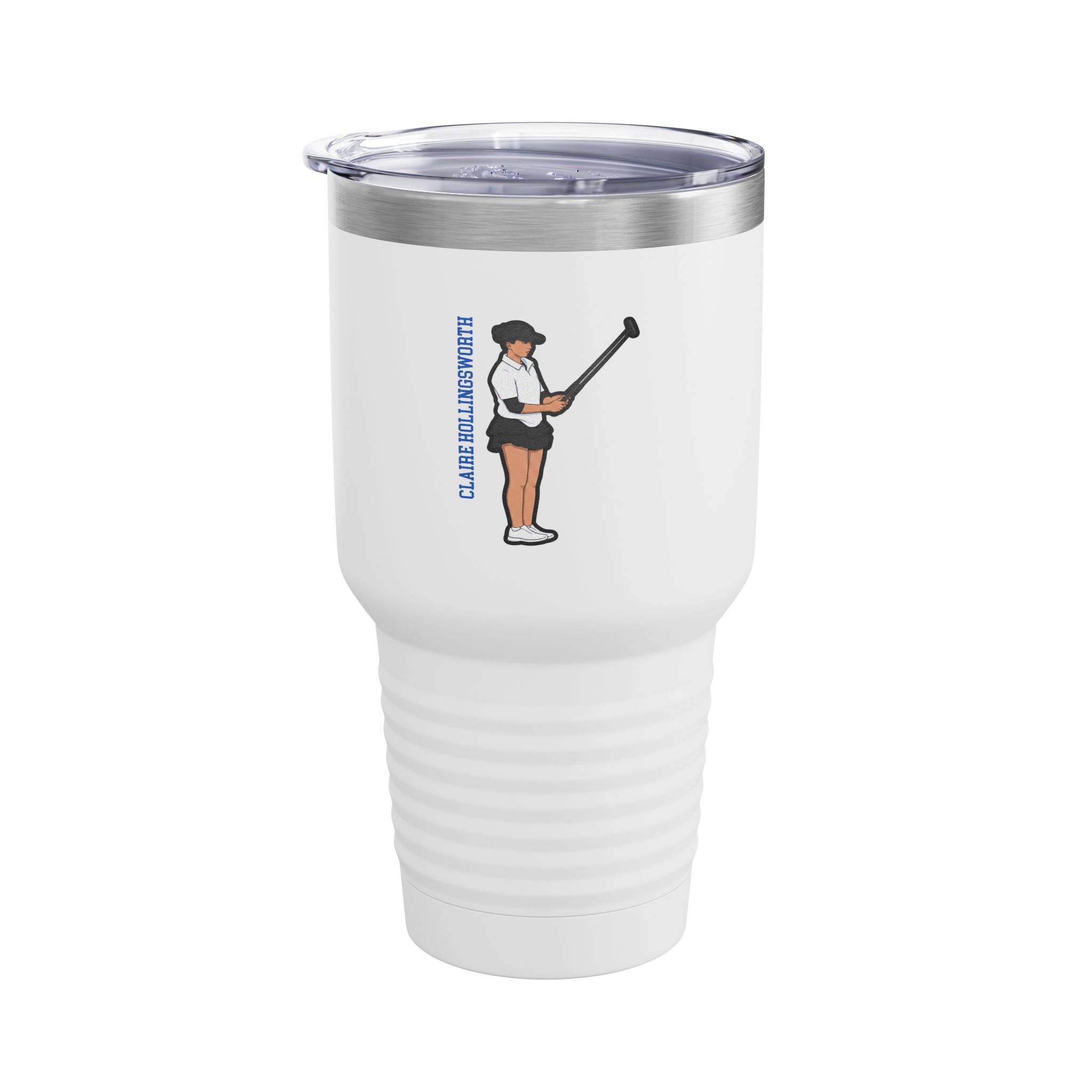 30oz Tumbler — character_name_vertical in White