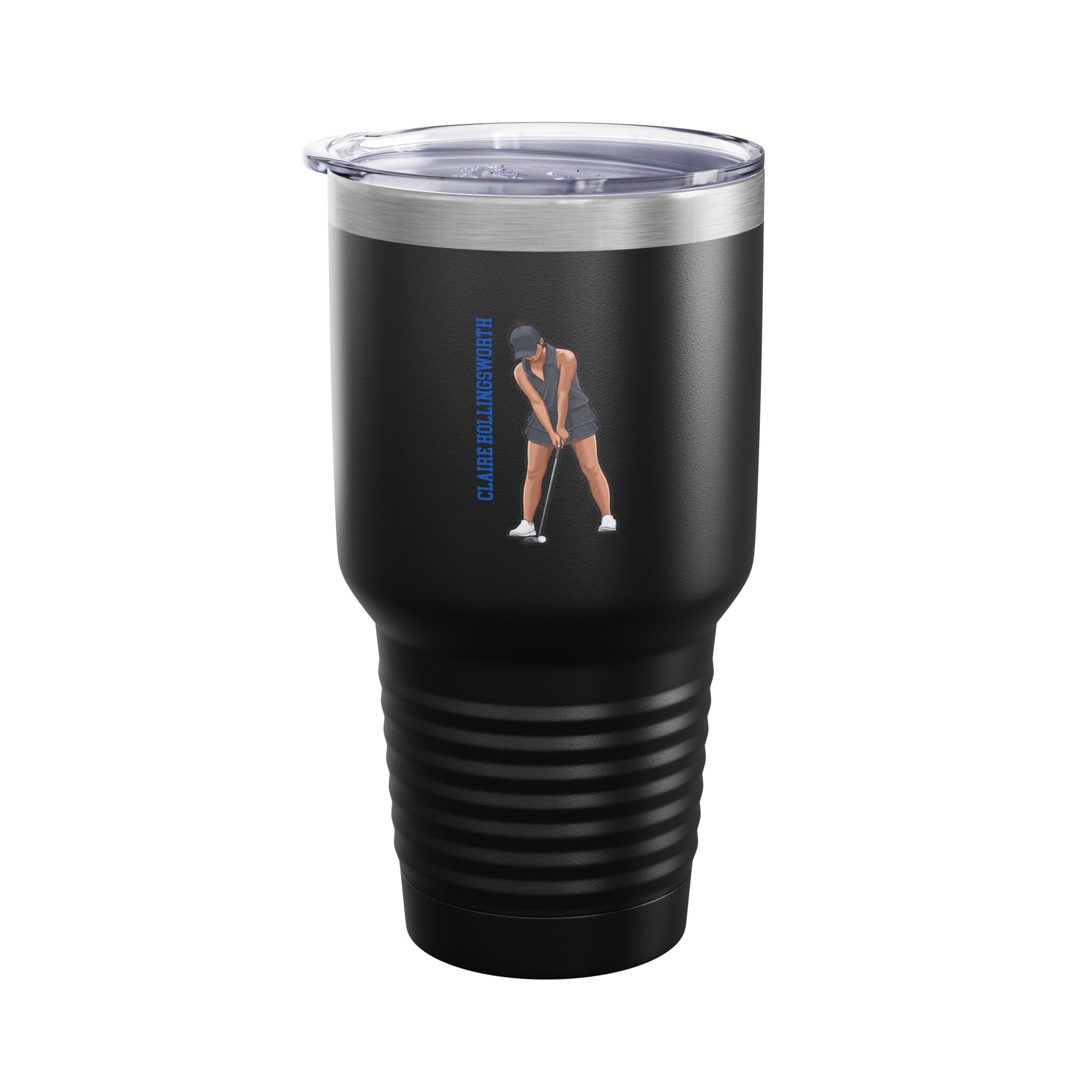 30oz Tumbler — character_name_vertical in Black