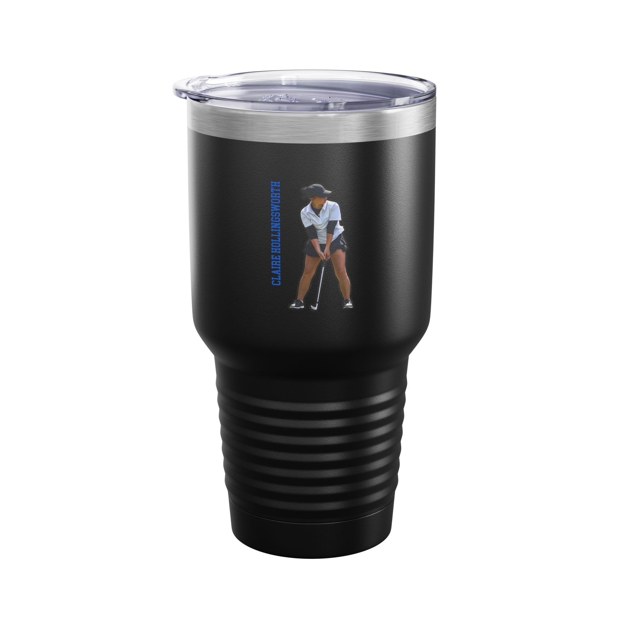 30oz Tumbler — character_name_vertical in Black