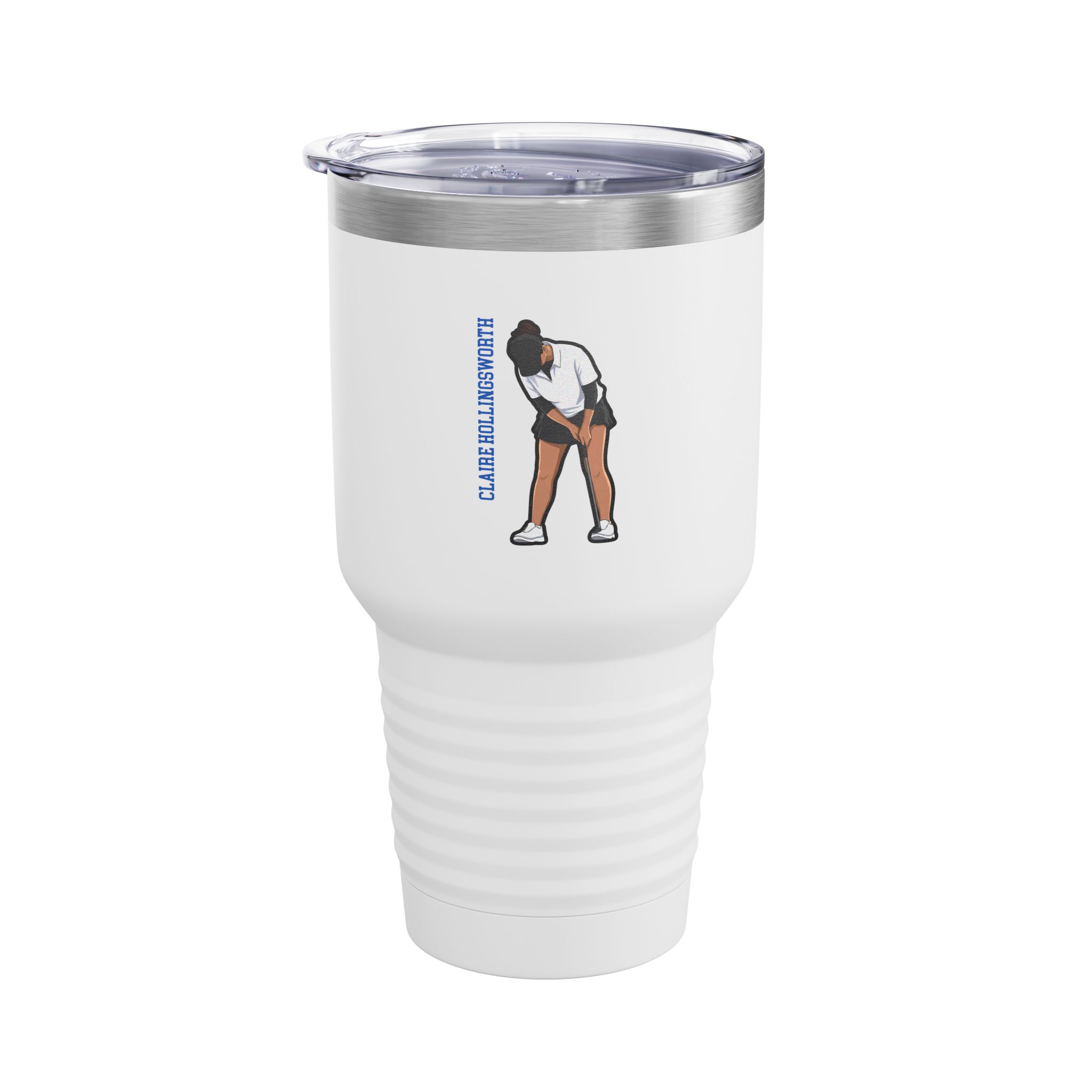 30oz Tumbler — character_name_vertical in White